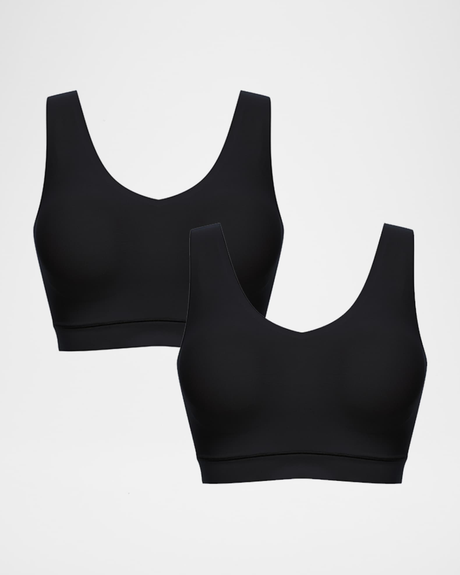 Chantelle Soft Stretch Padded V-Neck Bra Top, 2-Pack | Neiman Marcus