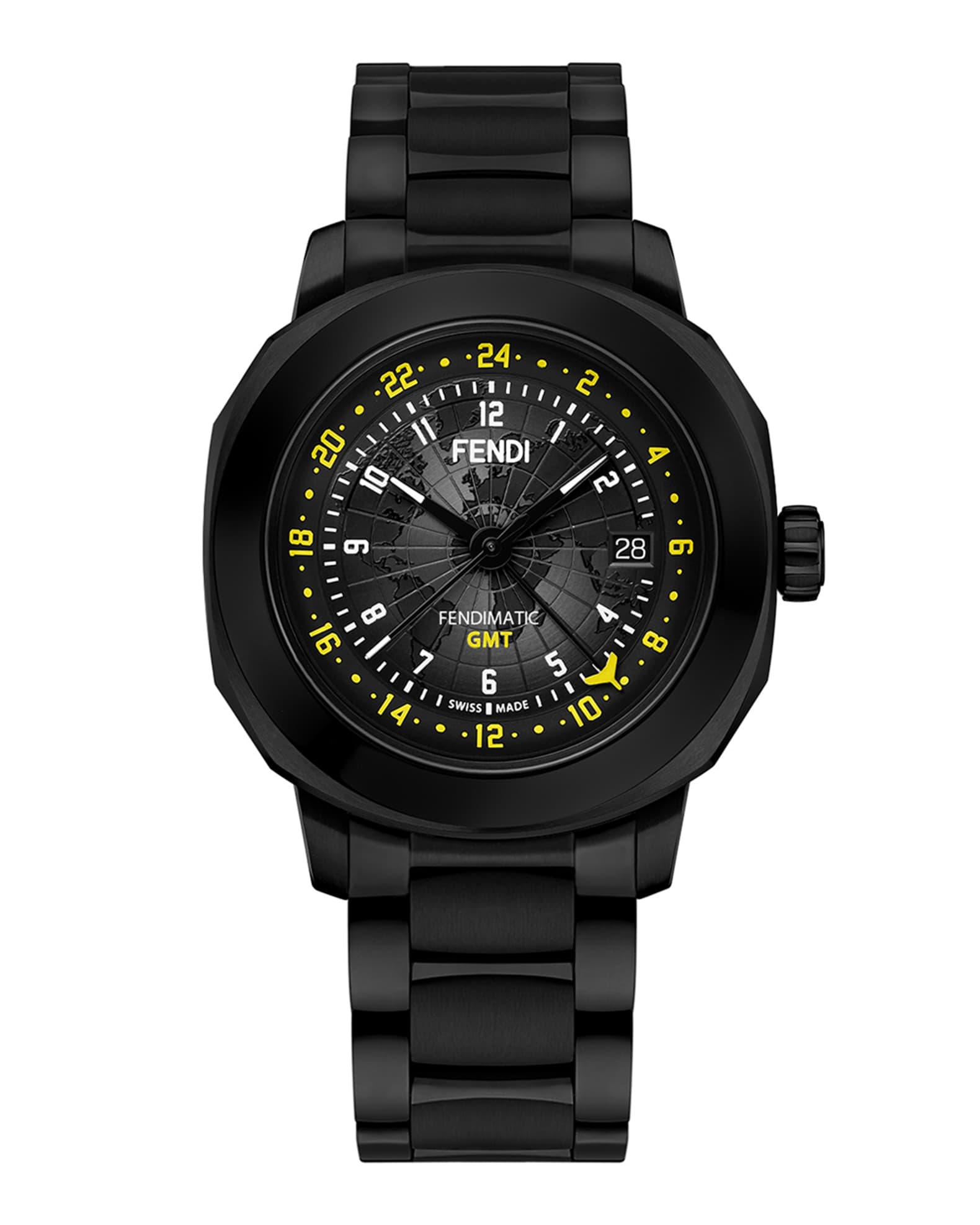 時計 FENDI Fendi Men's 42mm Selleria World Bracelet Watch | Neiman Marcus