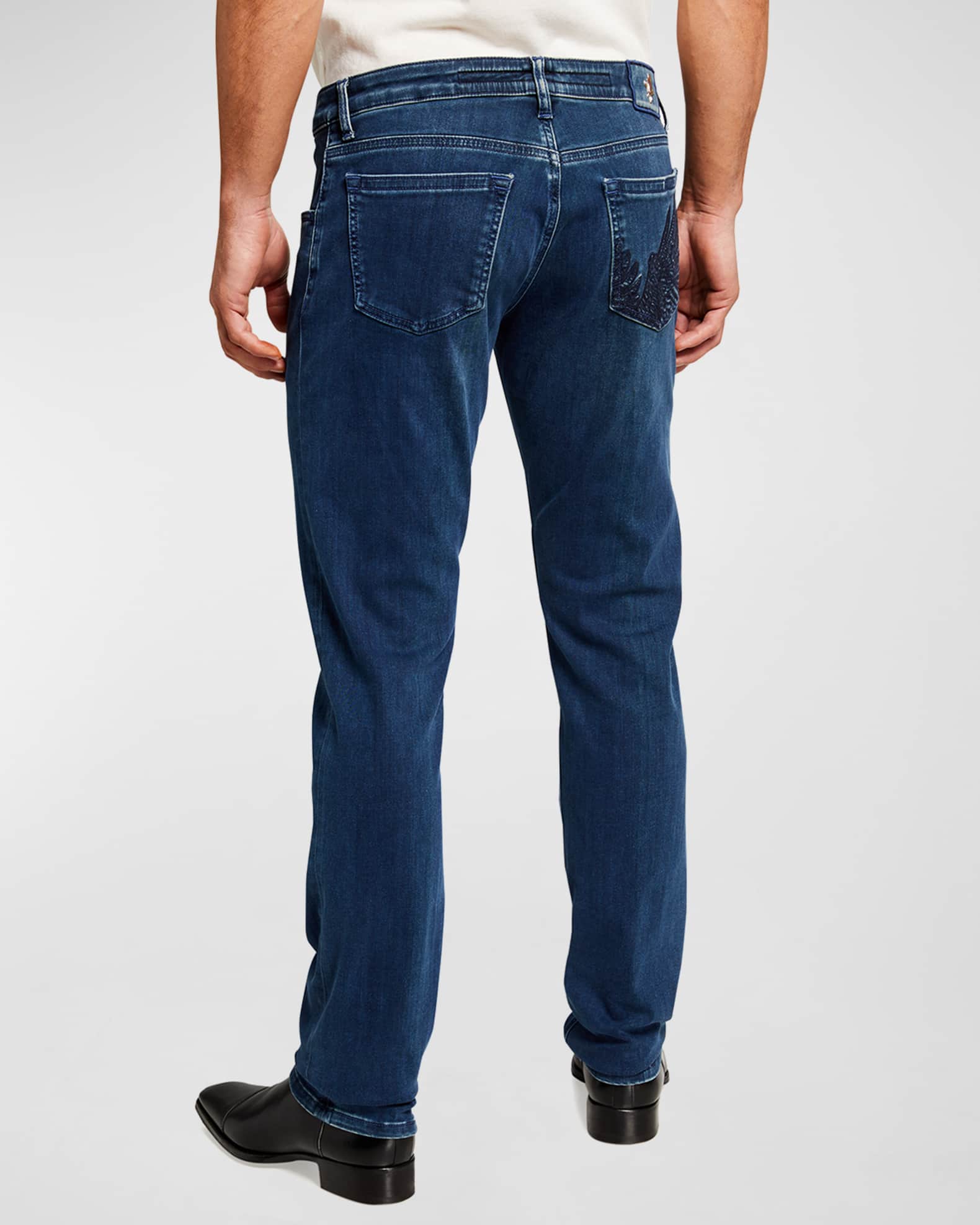 Stefano Ricci Men's Dark-Wash Straight-Leg Denim Jeans | Neiman Marcus