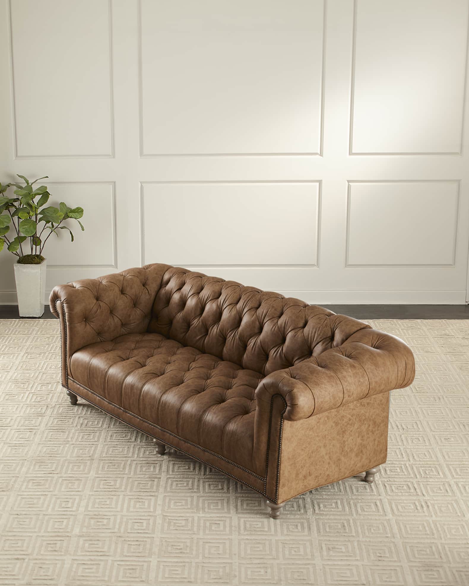 Massoud Kennesaw Chesterfield Sofa Neiman Marcus