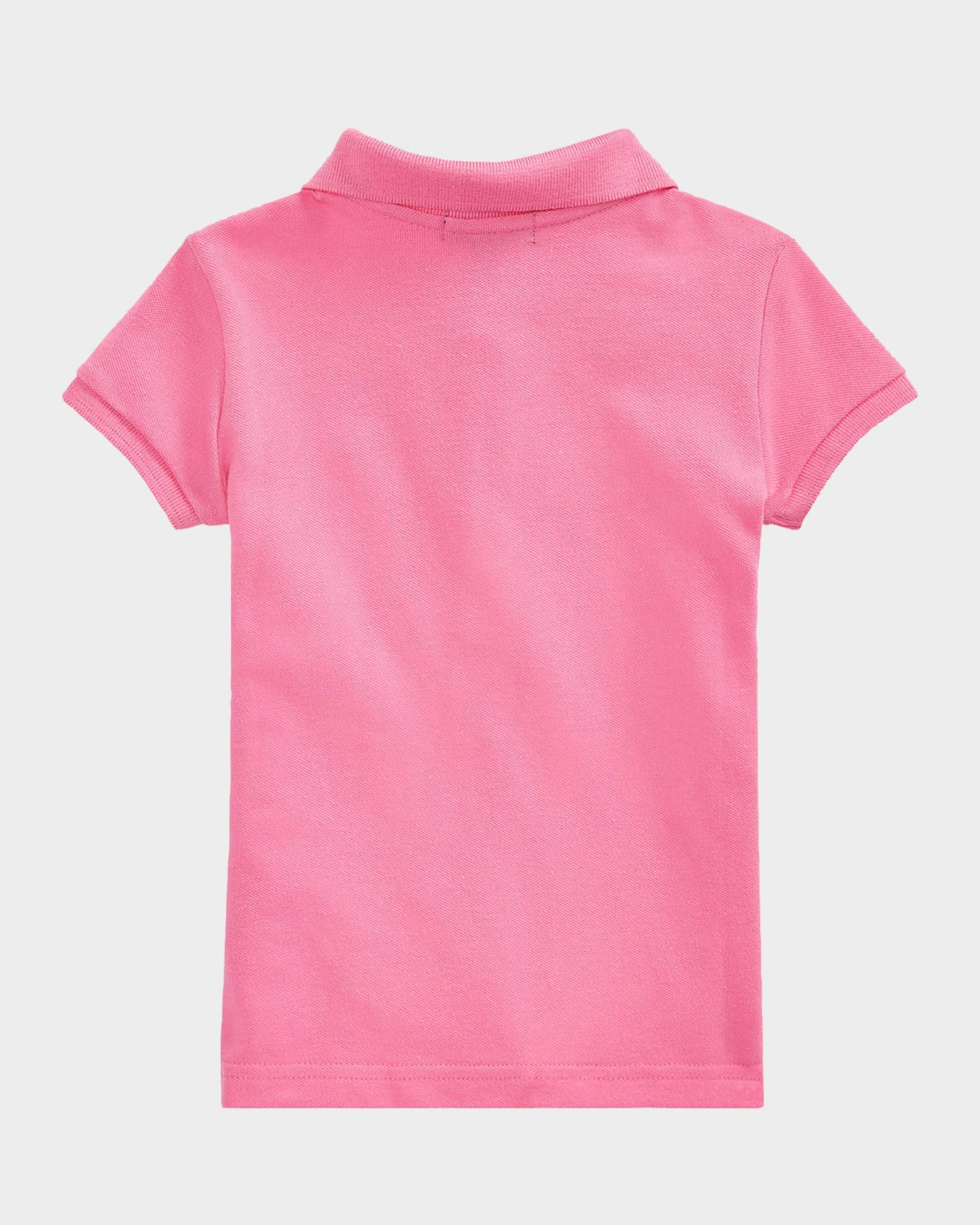 Girl's Short-Sleeve Knit Polo Shirt, Size 2-4 1