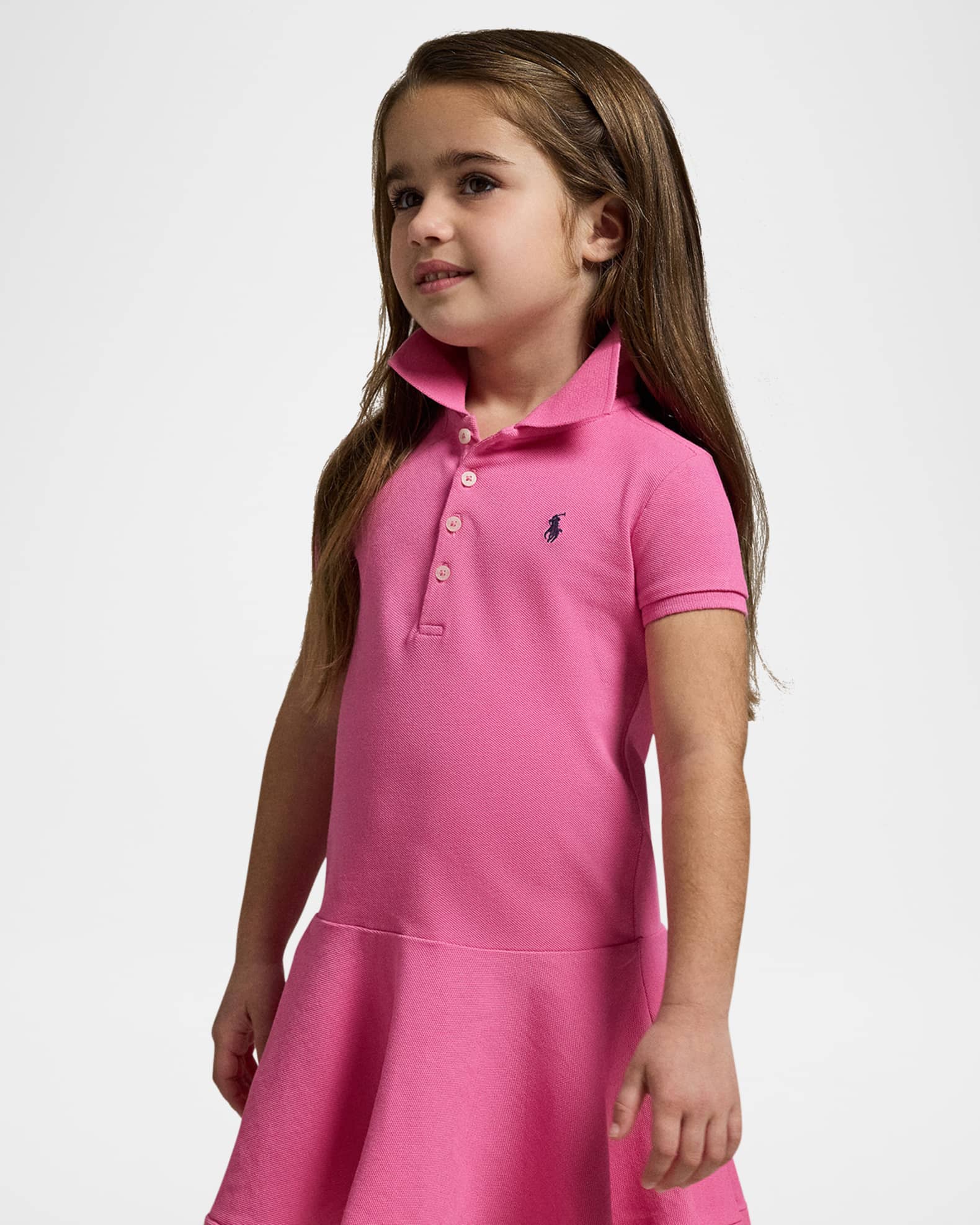 Ralph Lauren Childrenswear Girl's Stretch Cotton Mesh Polo