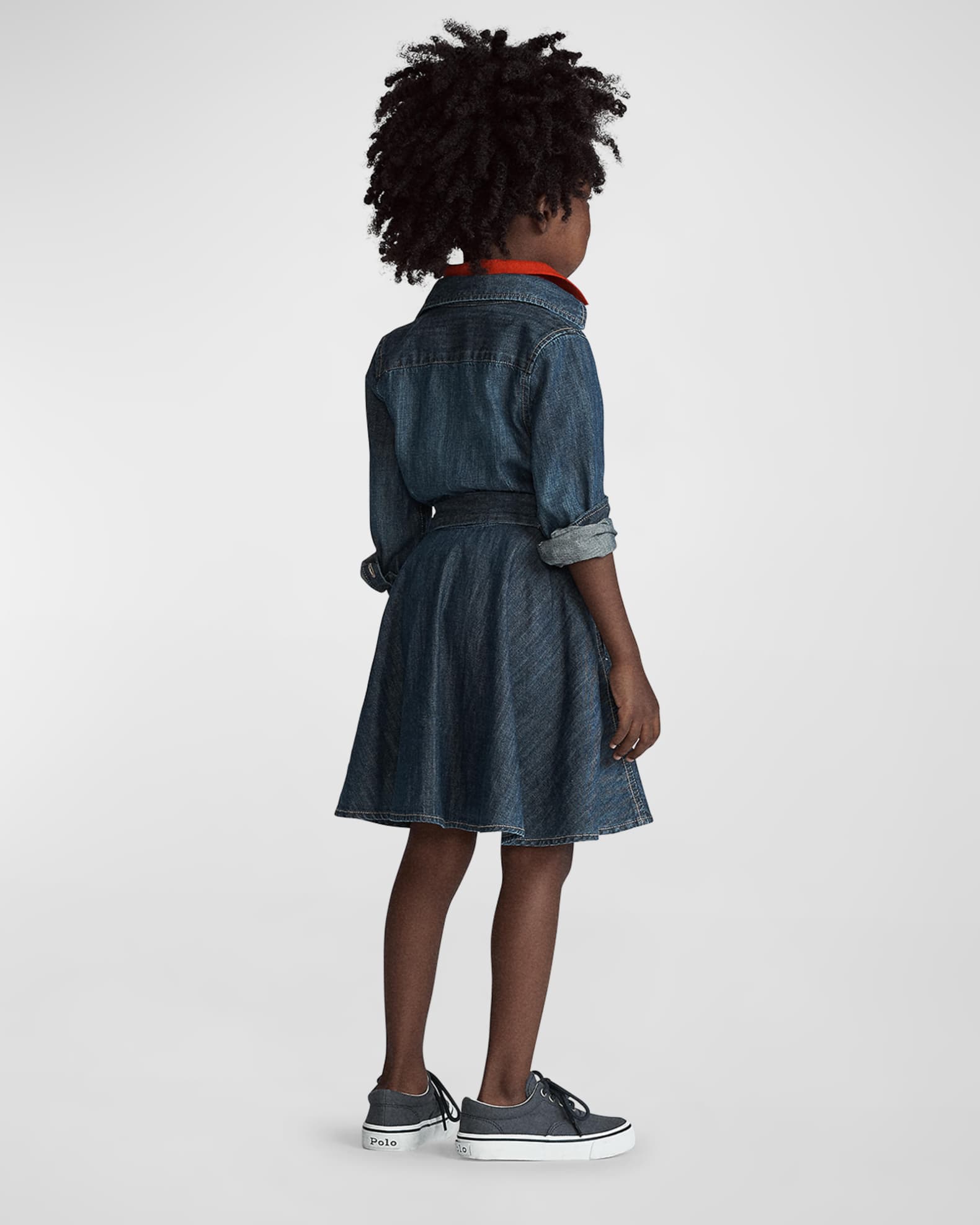 Polo Ralph Lauren Girl's Belted Fit-and-Flare Denim Shirtdress, Size 2-6X |  Neiman Marcus