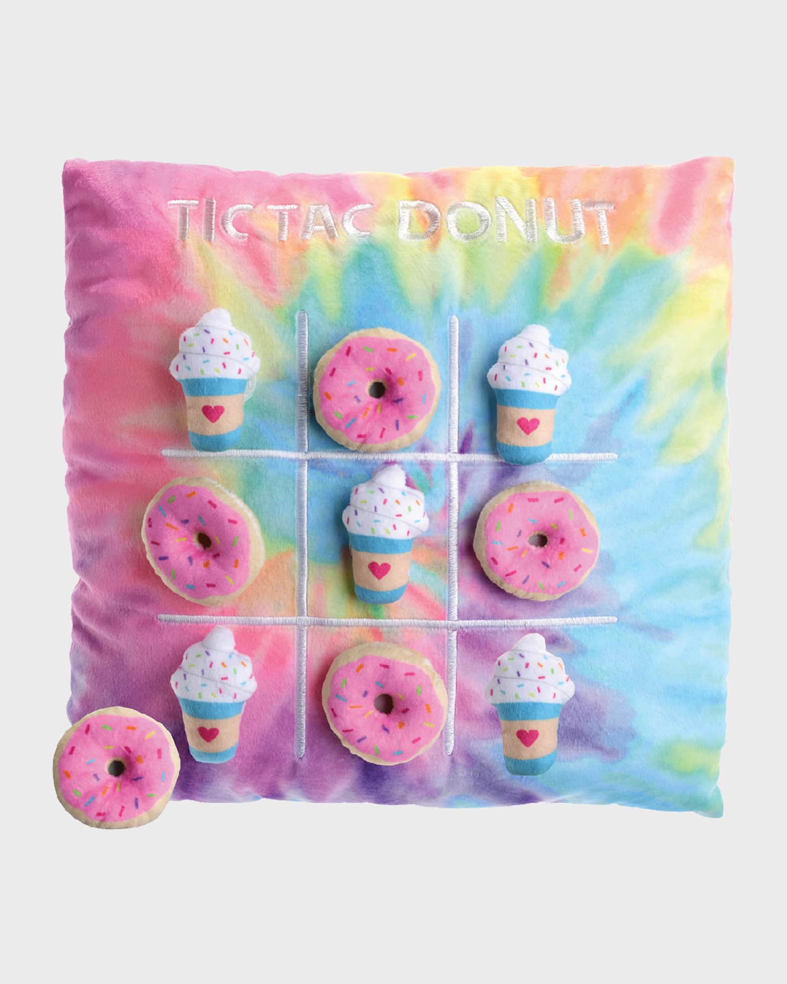 Iscream Donut Tic-Tac-Toe Fleece Pillow