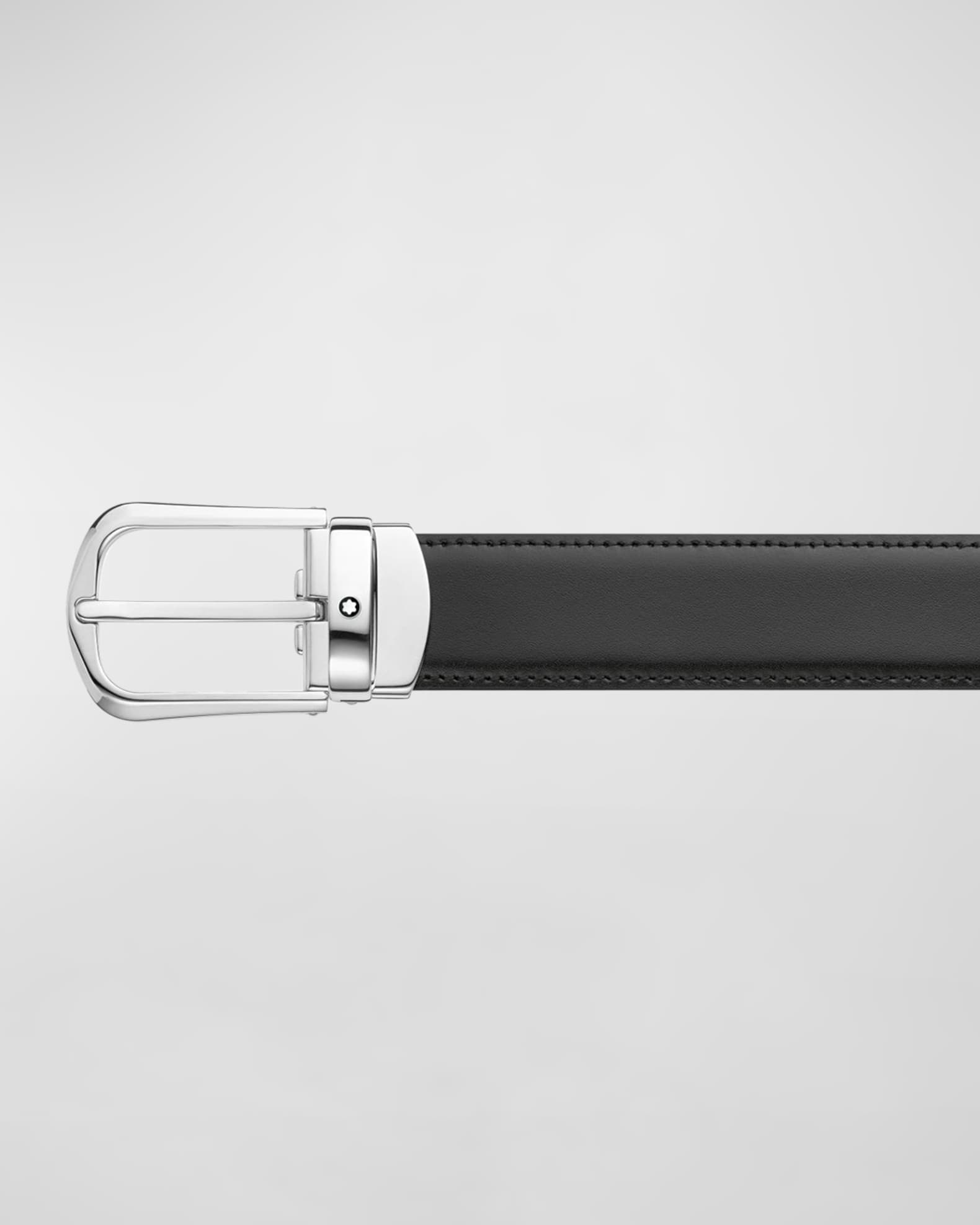 Men's Horseshoe-Buckle Reversible Leather Belt 1