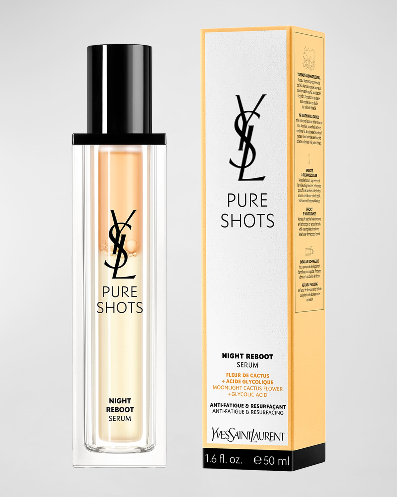 美容液 Saint Laurent PureShotsNightRebootSerum Pure Shots Night Reboot Serum : Skin-Fatigue Recovery | YSL