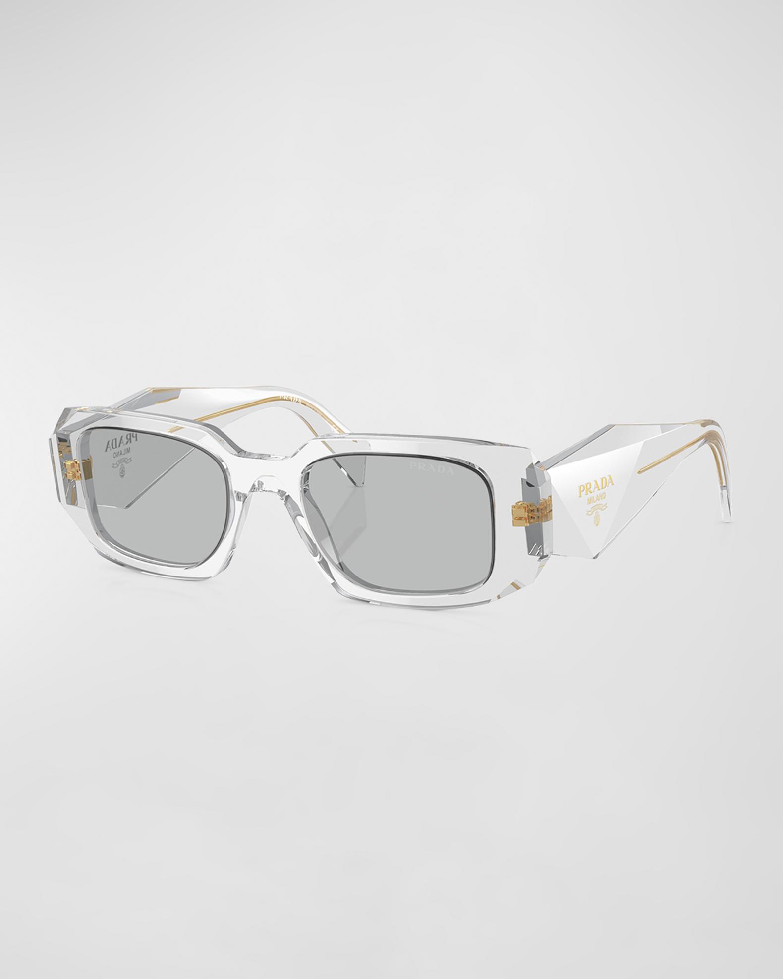 Prada Rectangle Acetate Sunglasses | Neiman Marcus