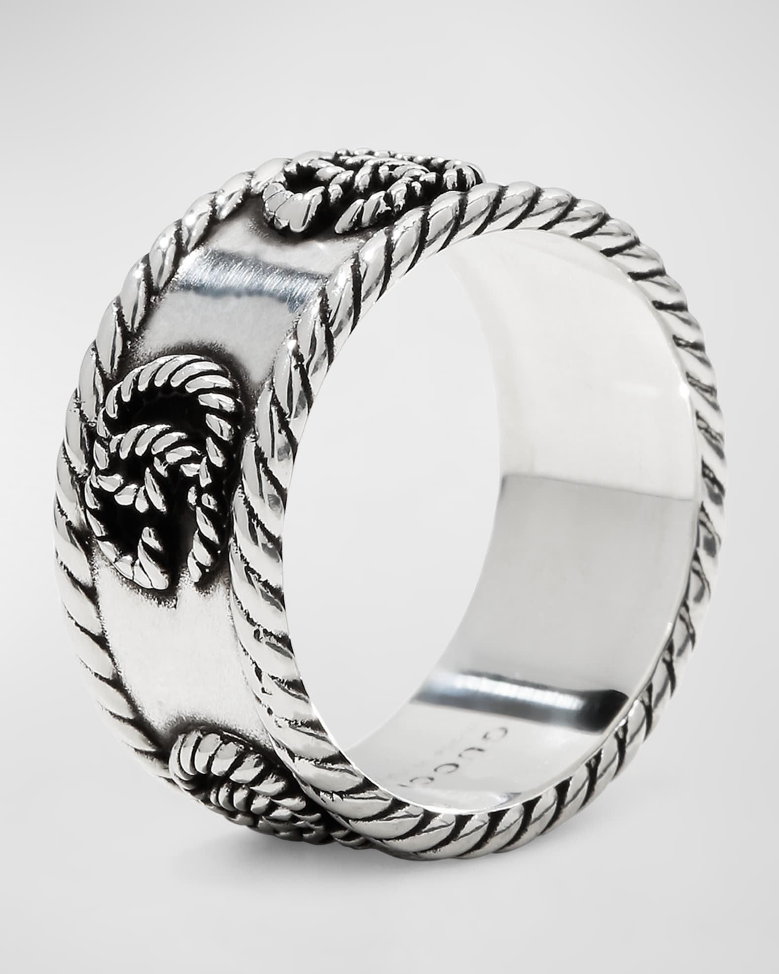 Gucci Men's GG Sterling Silver Ring