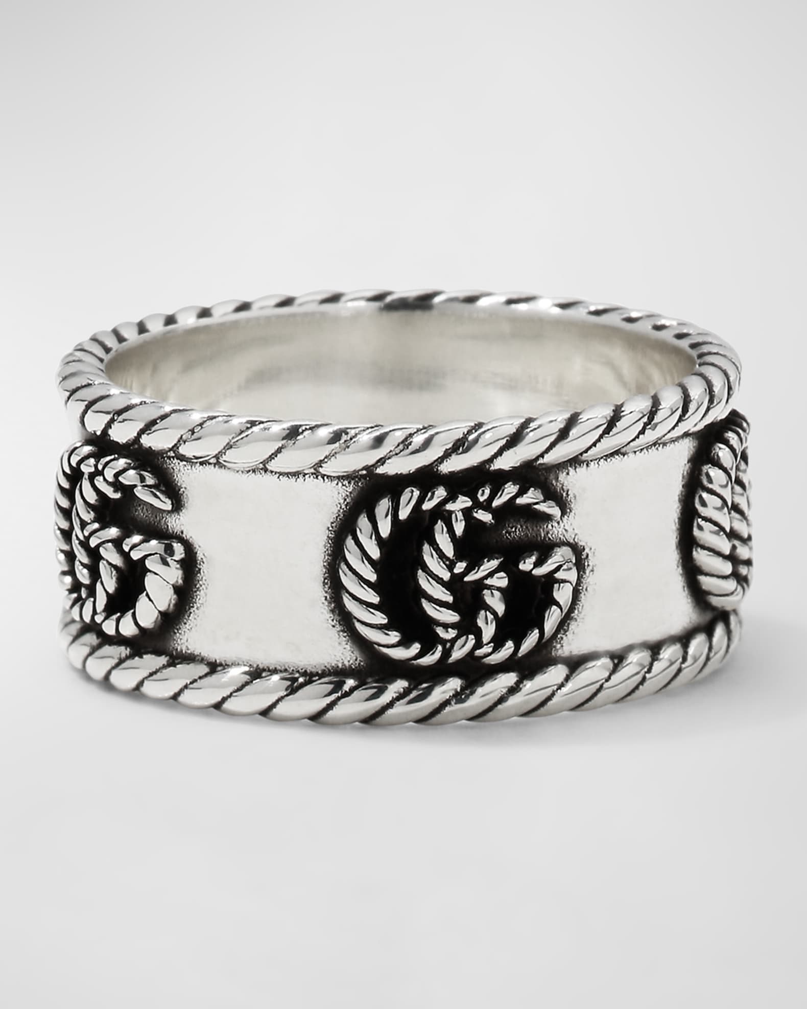 豪華ラッピング無料 Gucci Neiman | Ring Band Silver Sterling Cabled Marmont GG アクセサリー