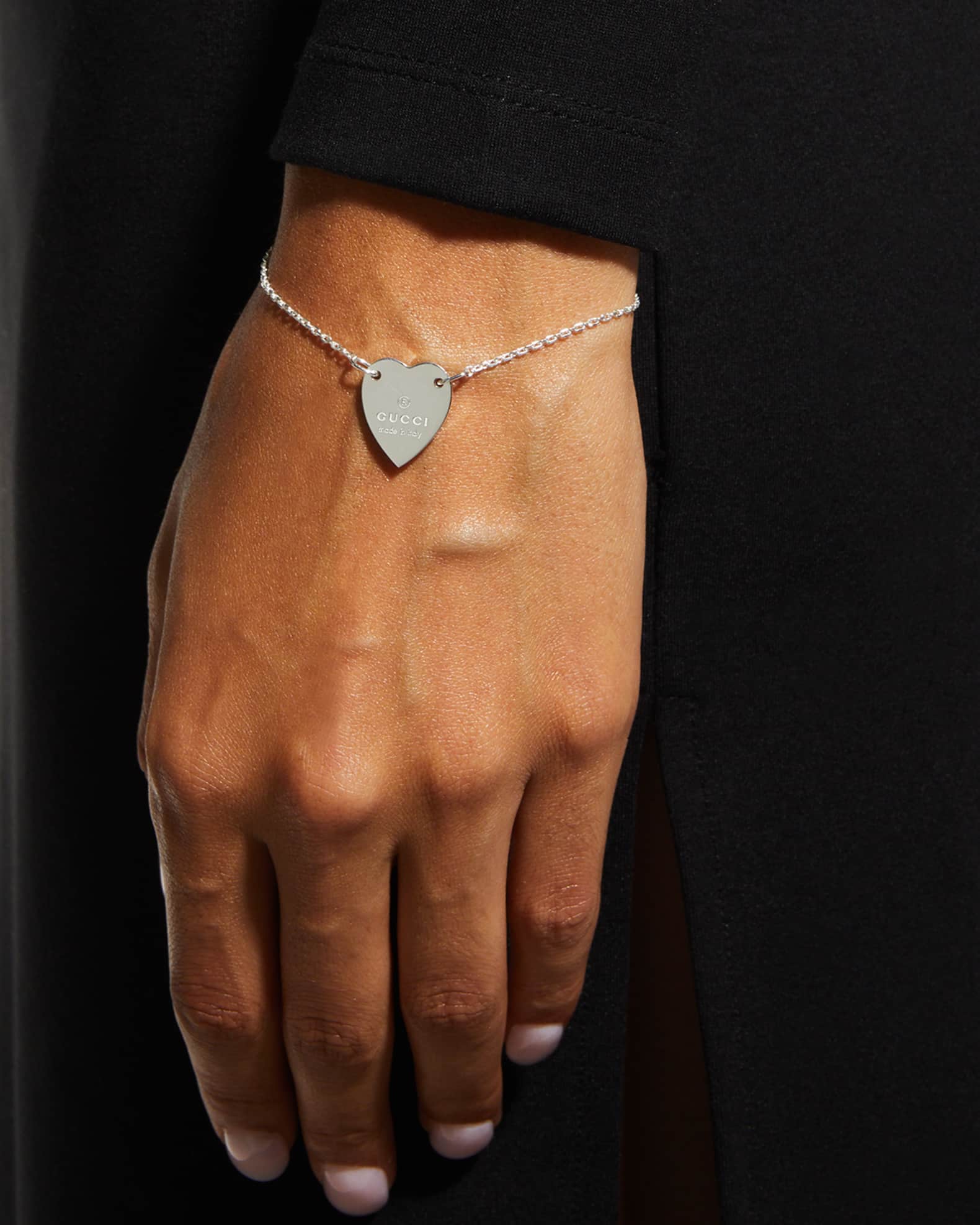 Gucci heart sale bracelet womens