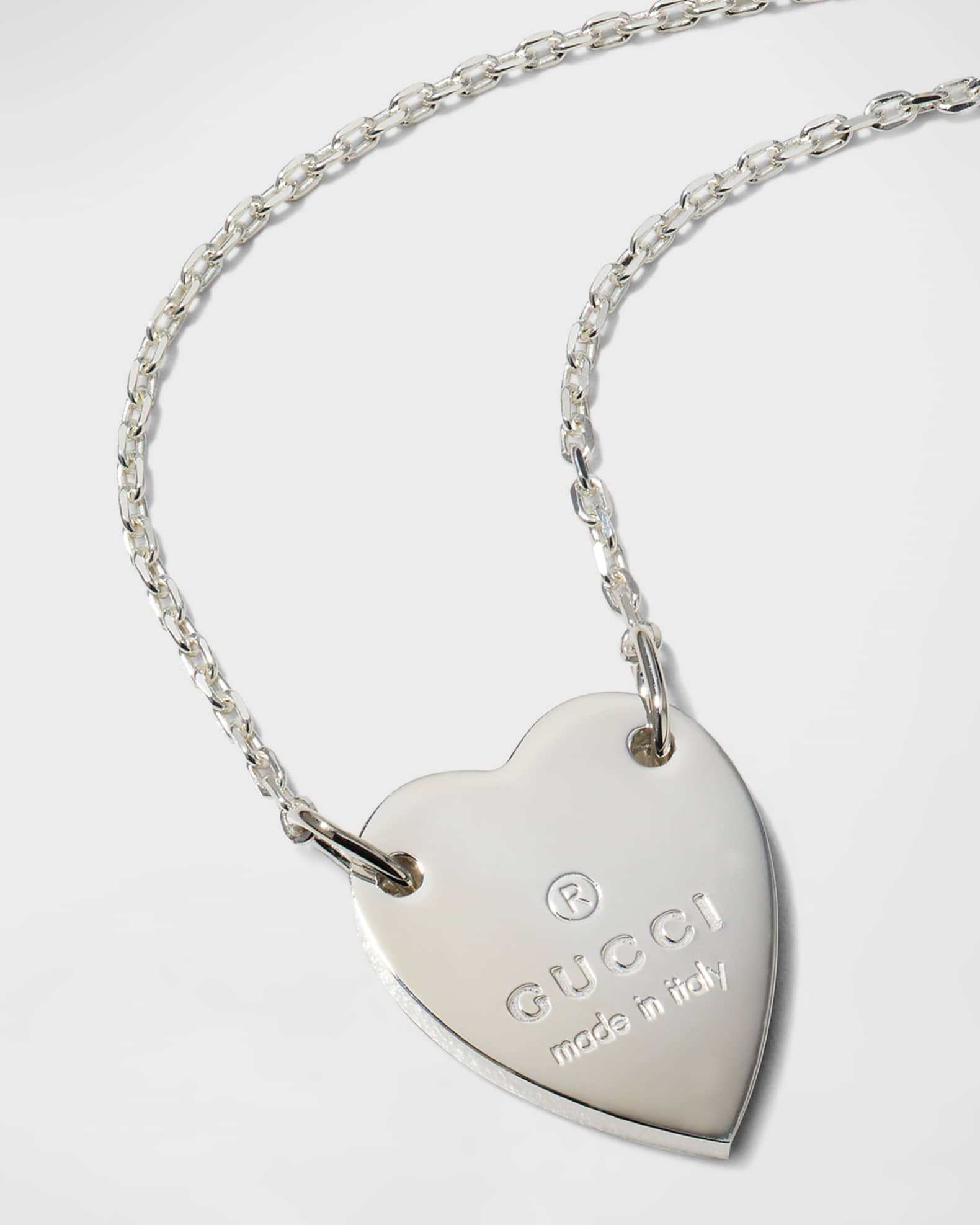 Sterling Silver Gucci Trademark Heart Bracelet