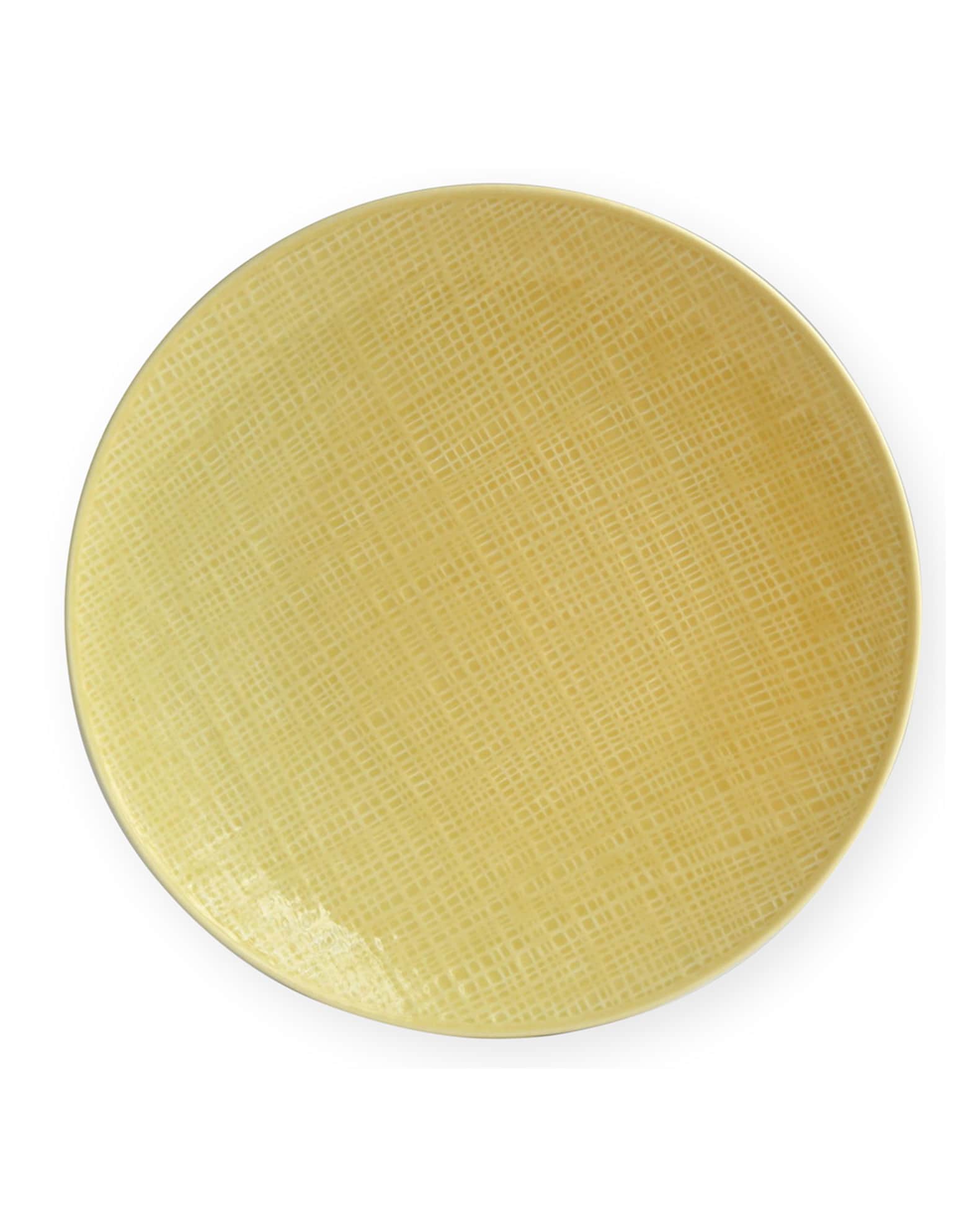 Organza Yellow Coupe Dinner Plate 0