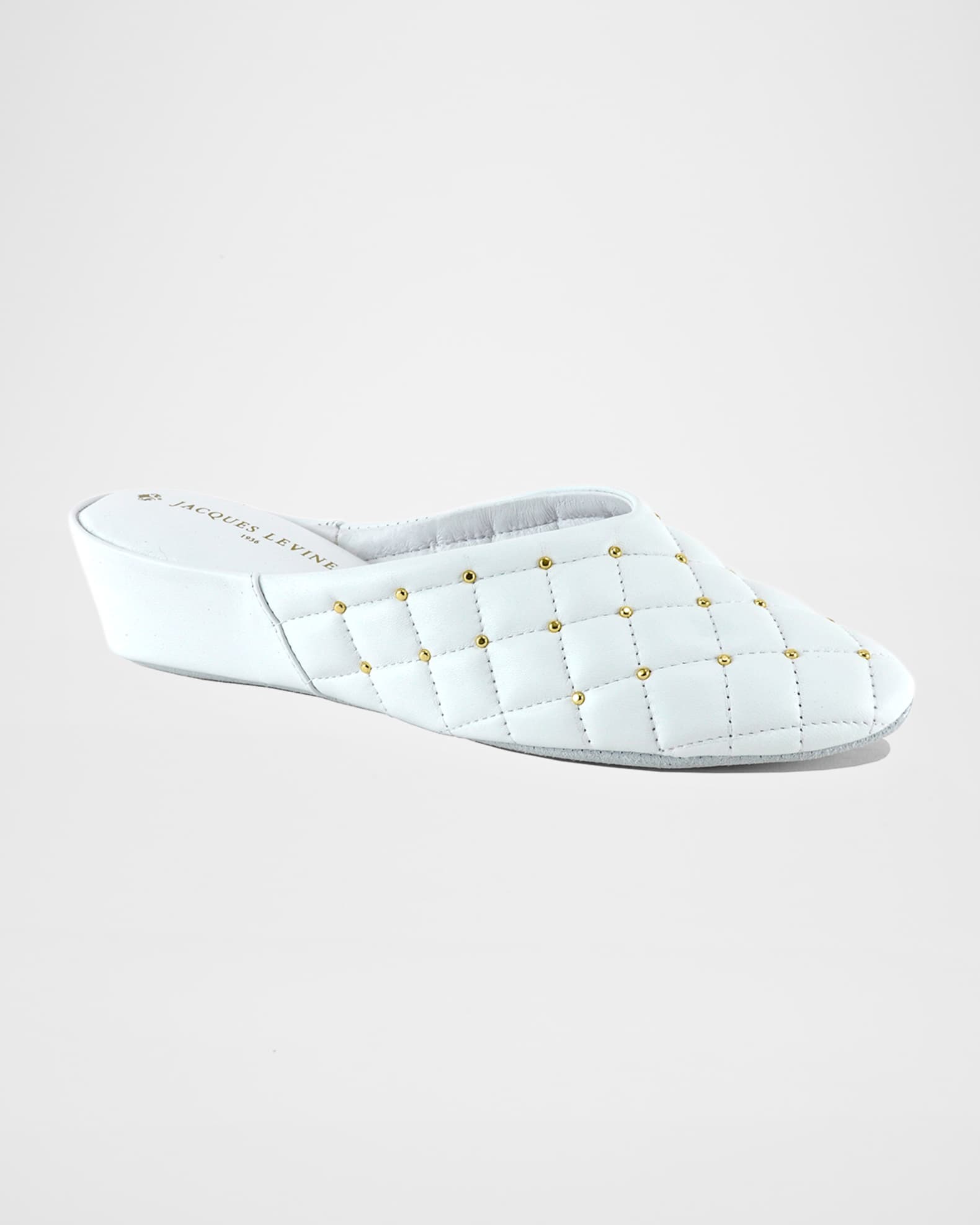 Quilted Leather Studded Slippers 1