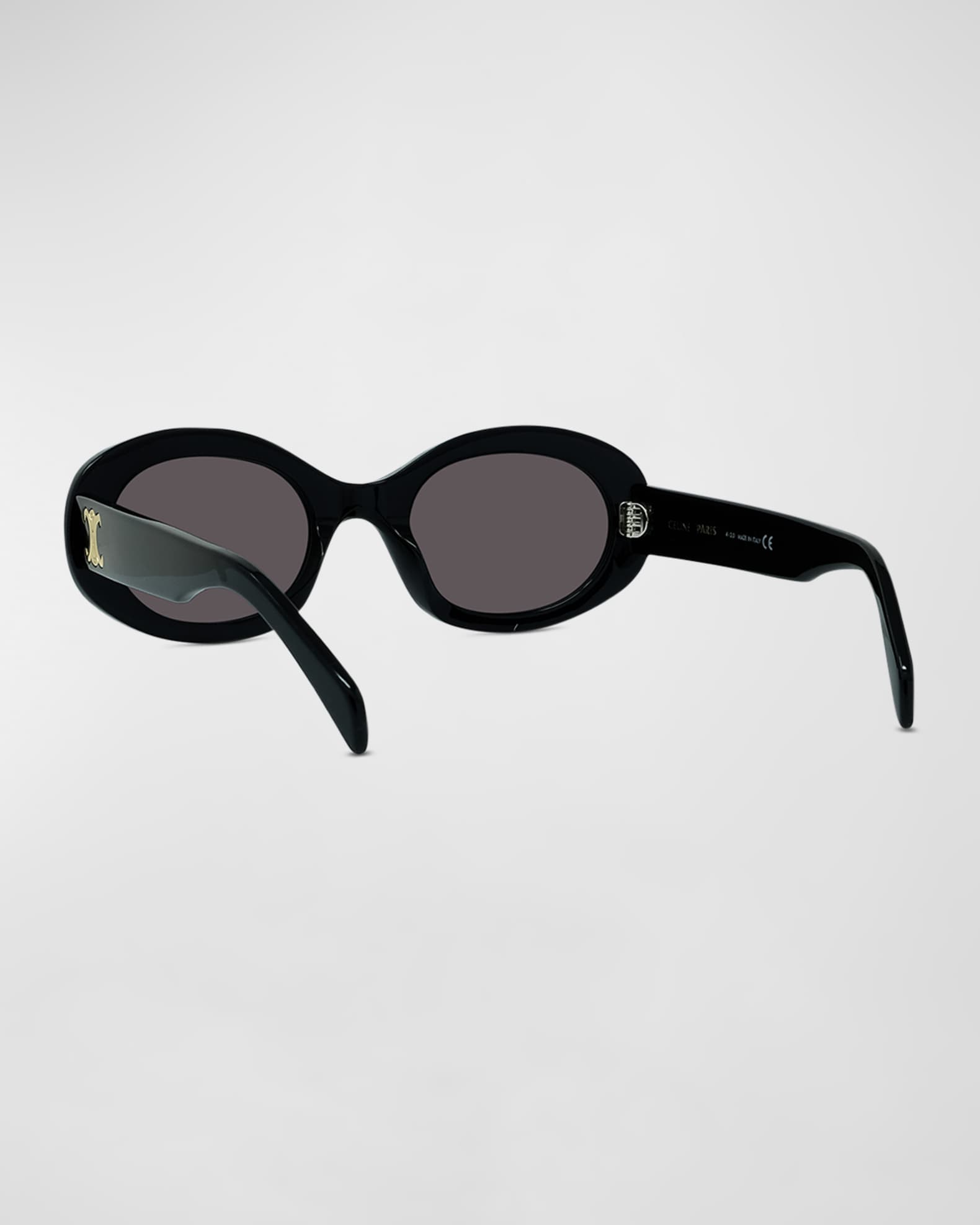 Celine Triomphe Logo Oval Acetate Sunglasses