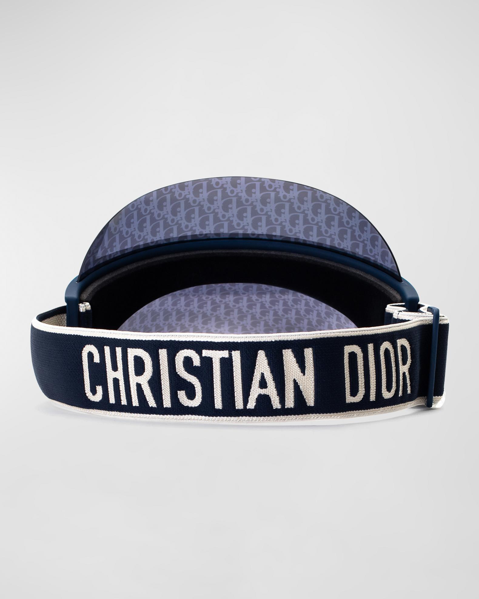 DIOR DiorClub V1U Logo Mirrored Visor | Neiman Marcus display picture 1