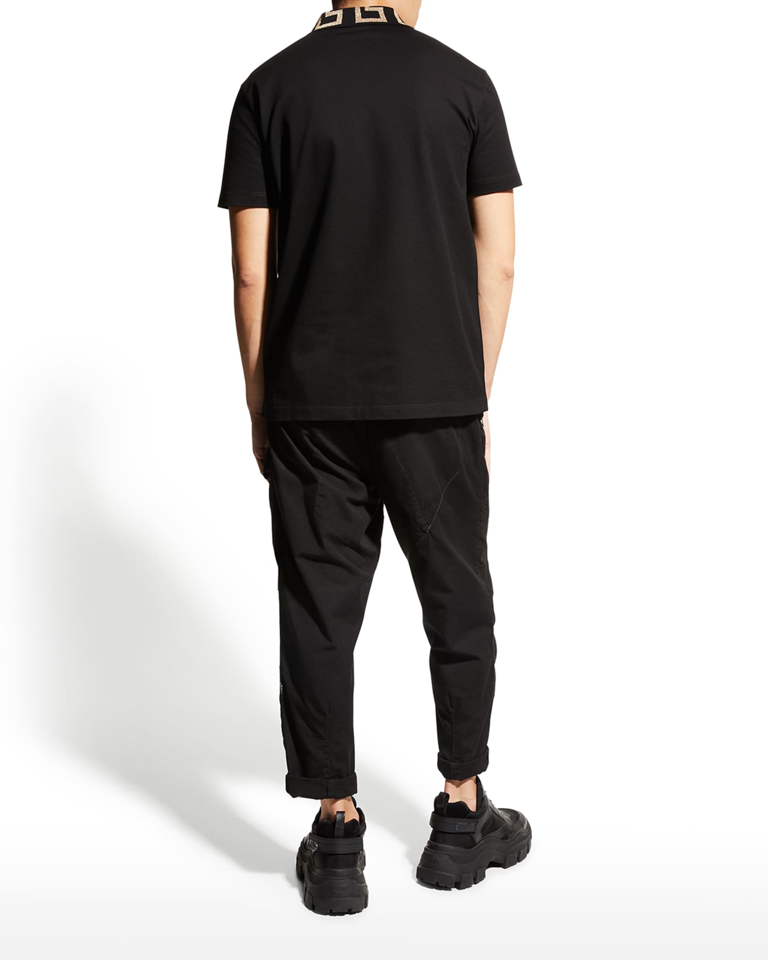 Versace Men's GrecaCollar Polo Shirt Neiman Marcus