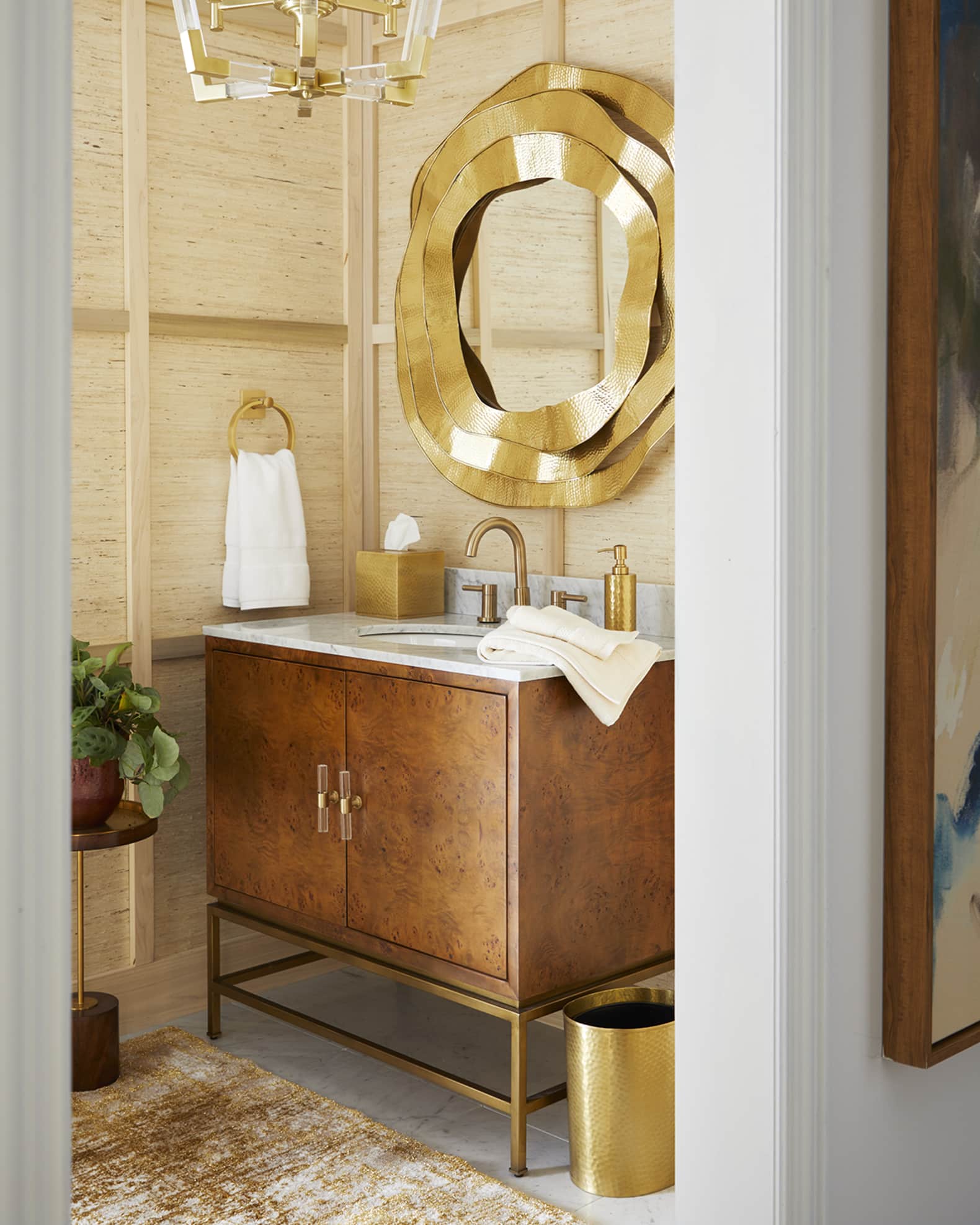 Worlds Away Finn Burl Wood Vanity | Neiman Marcus