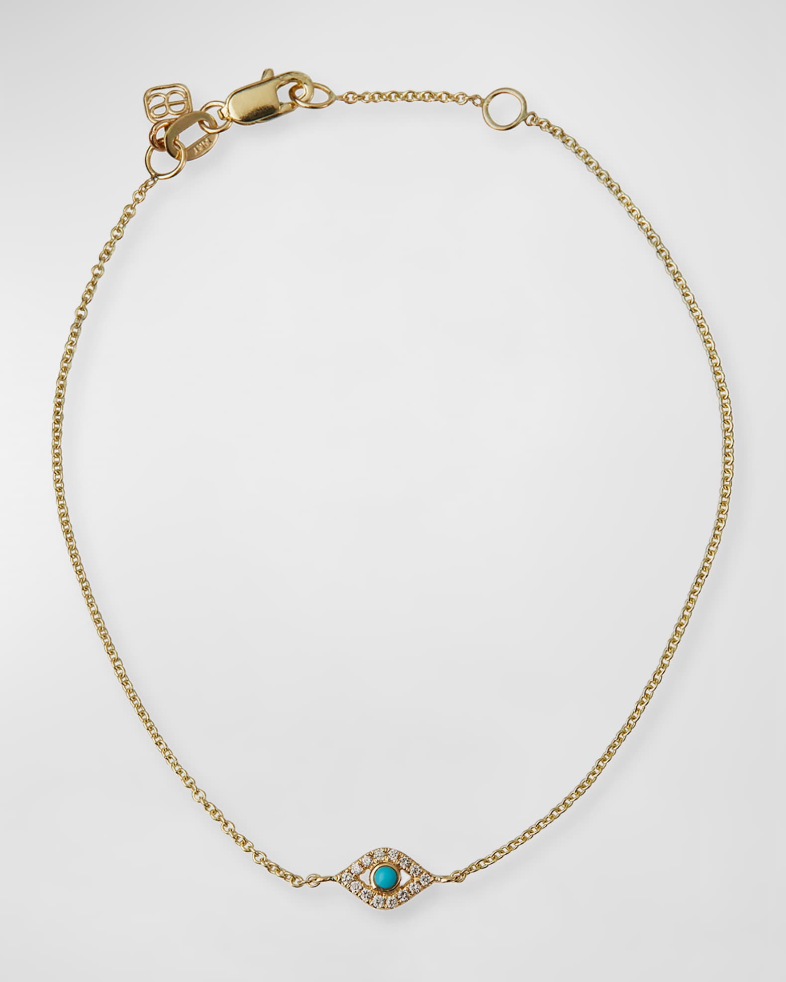 Small Diamond Evil Eye Bracelet 0