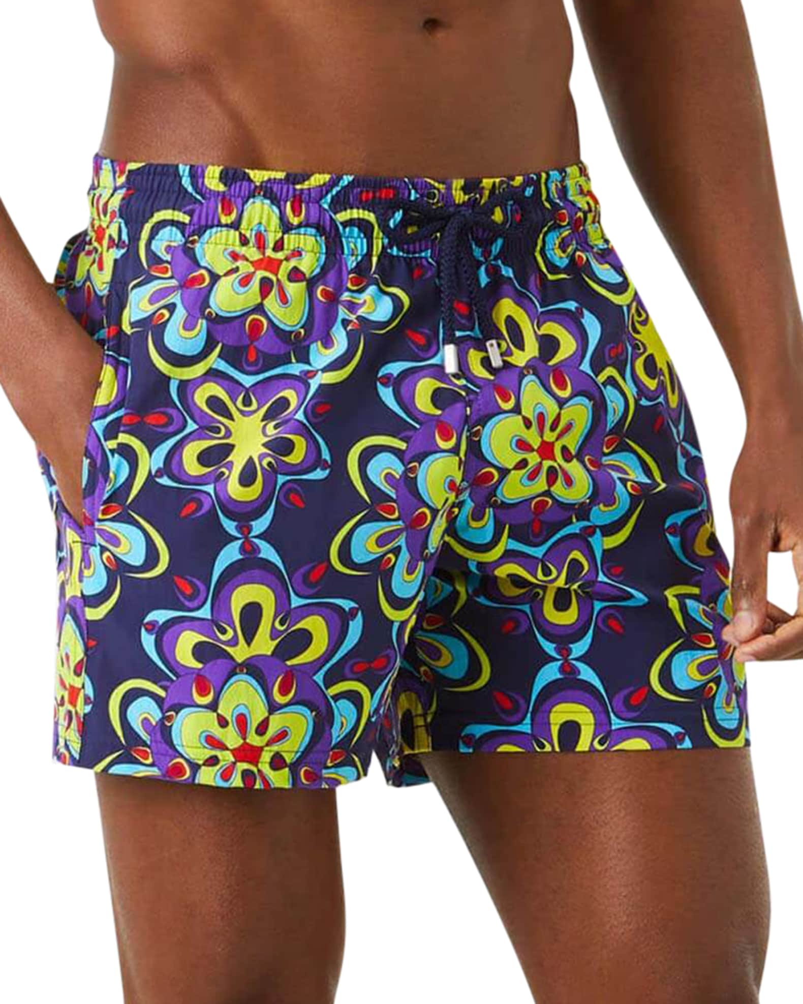 Vilebrequin Men's KaleidoscopePrint Swim Trunks Neiman Marcus