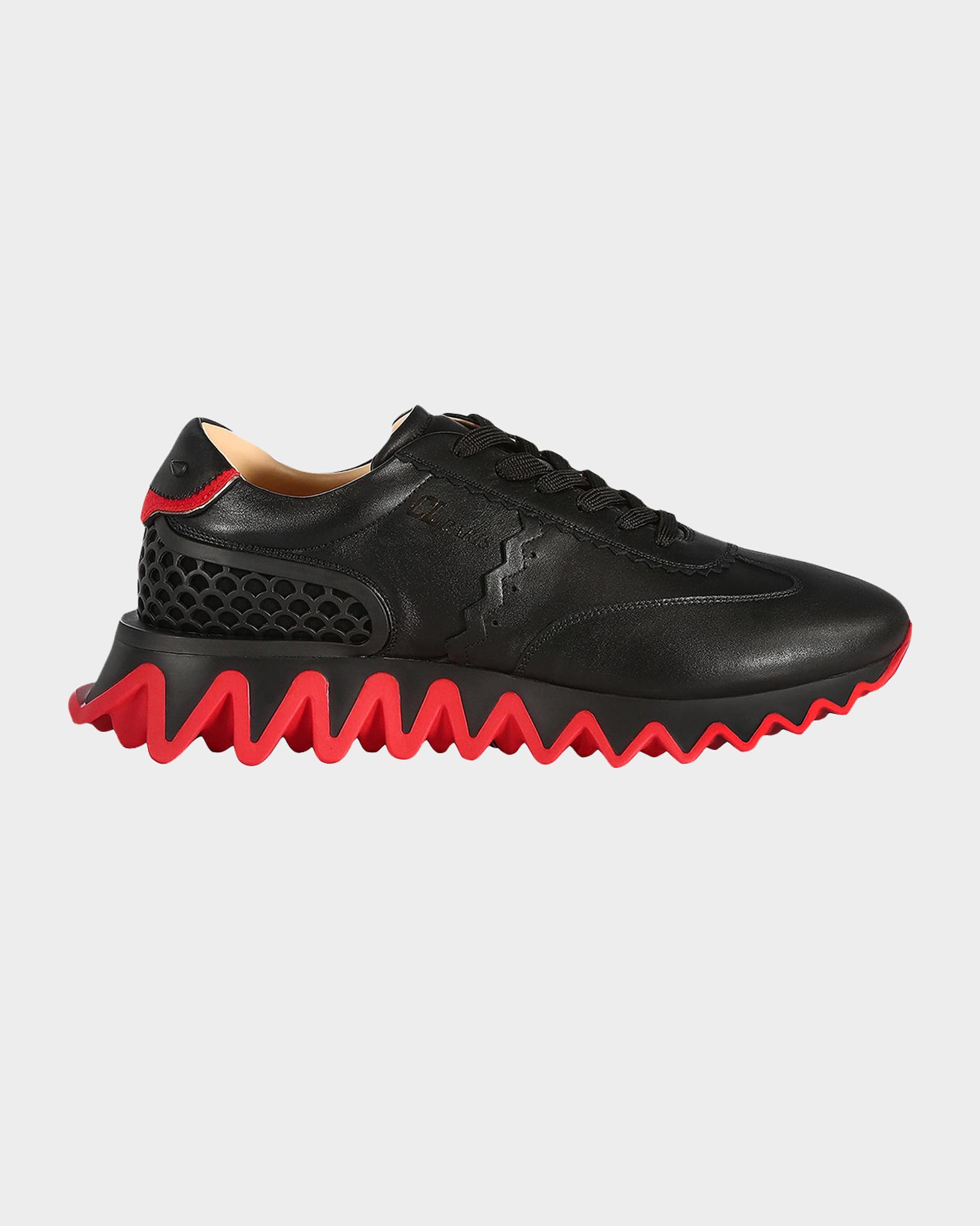 Christian Louboutin Men's Loubishark Flat Leather Red-Sole Runner