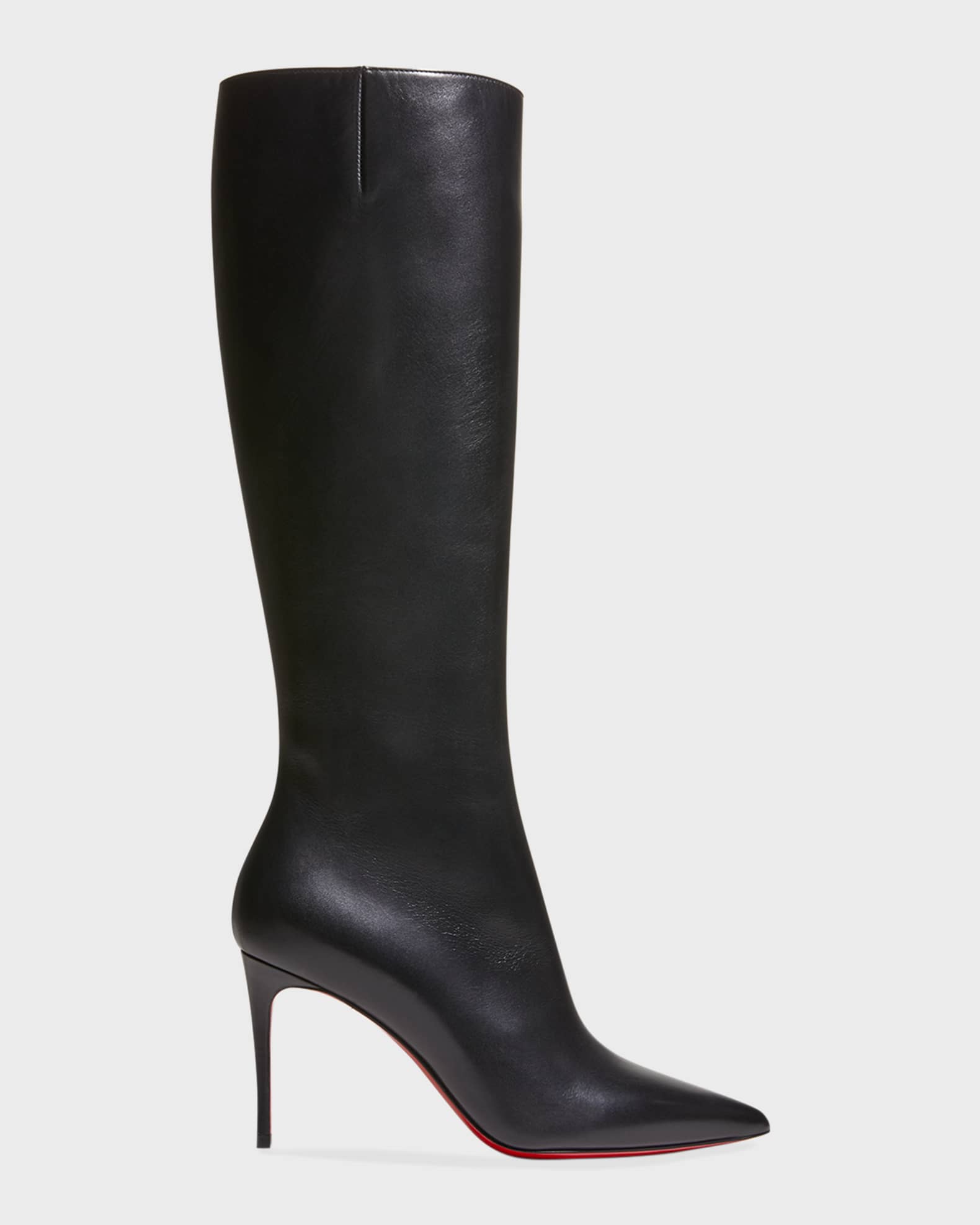 Christian Louboutin Kate Calfskin Red Sole Stiletto Knee Boots | Neiman ...