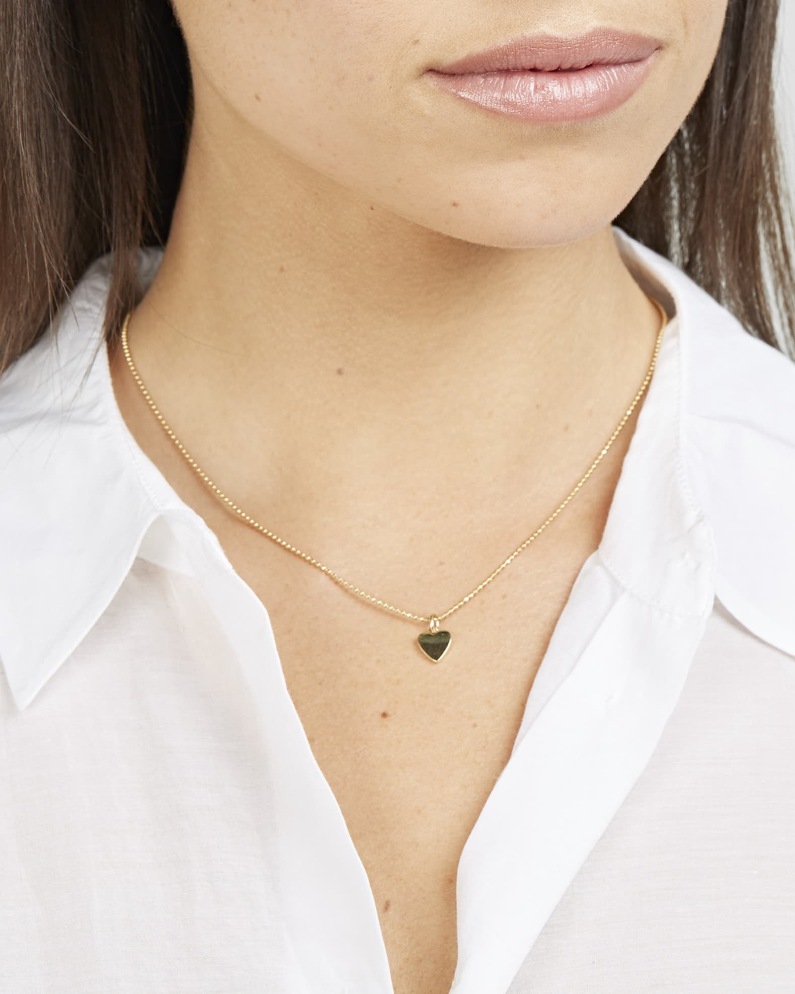 18k Heart Charm Necklace 1