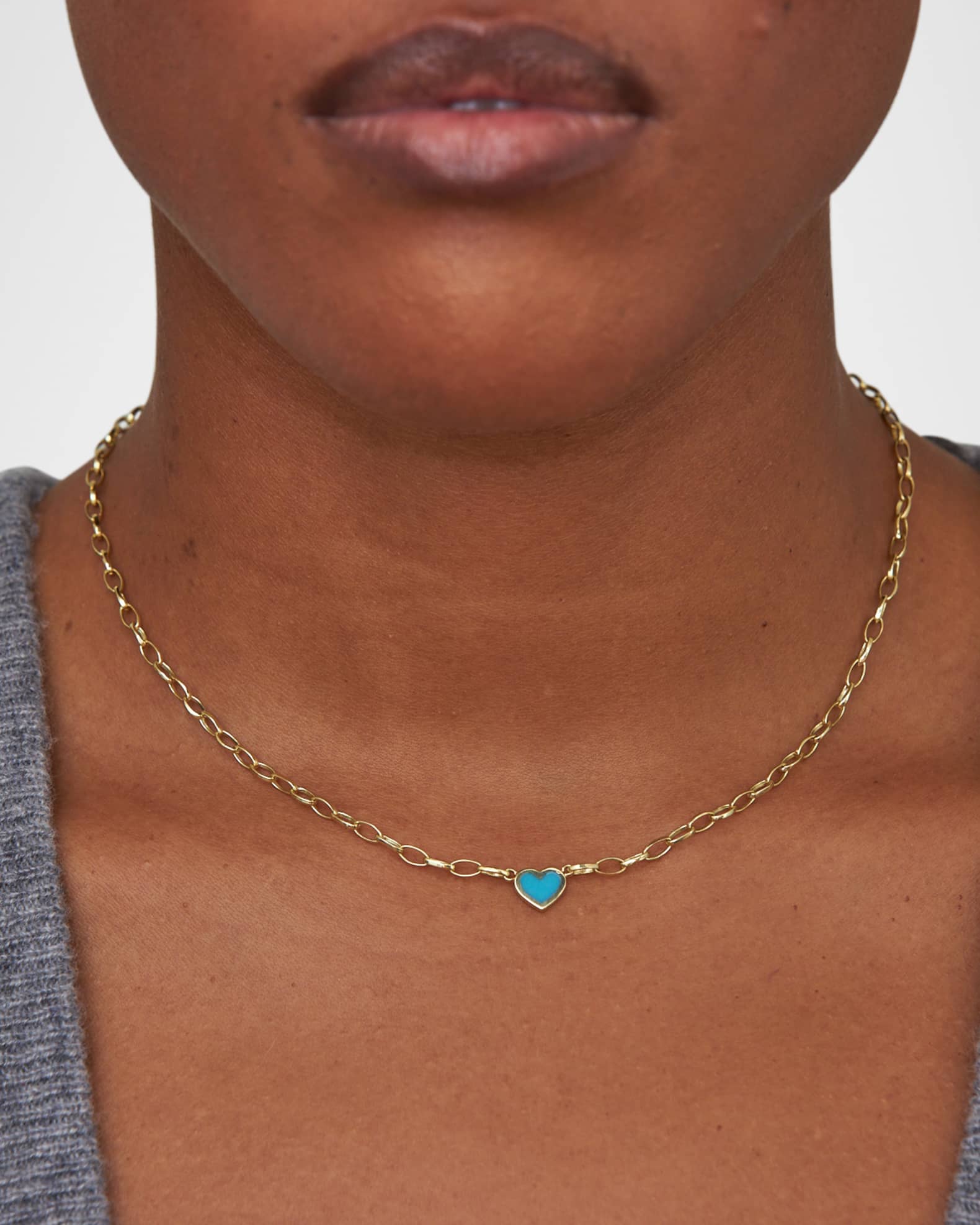 【JENNIFER MEYER】heart-by-the-inch 18-karat gold ネックレス Jennifer Meyer 18k Yellow Gold Hearts by The Inch Necklace