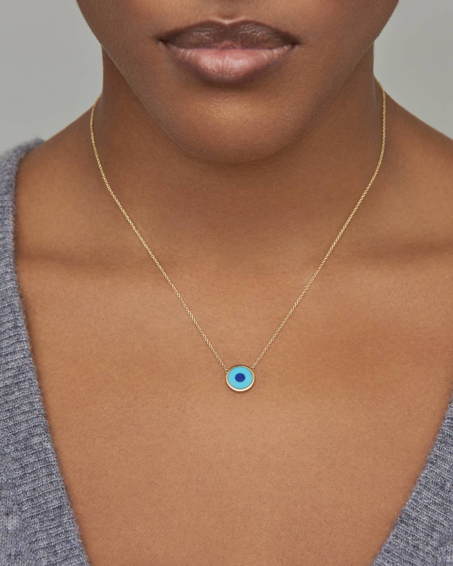 Jennifer meyer evil eye necklace sale