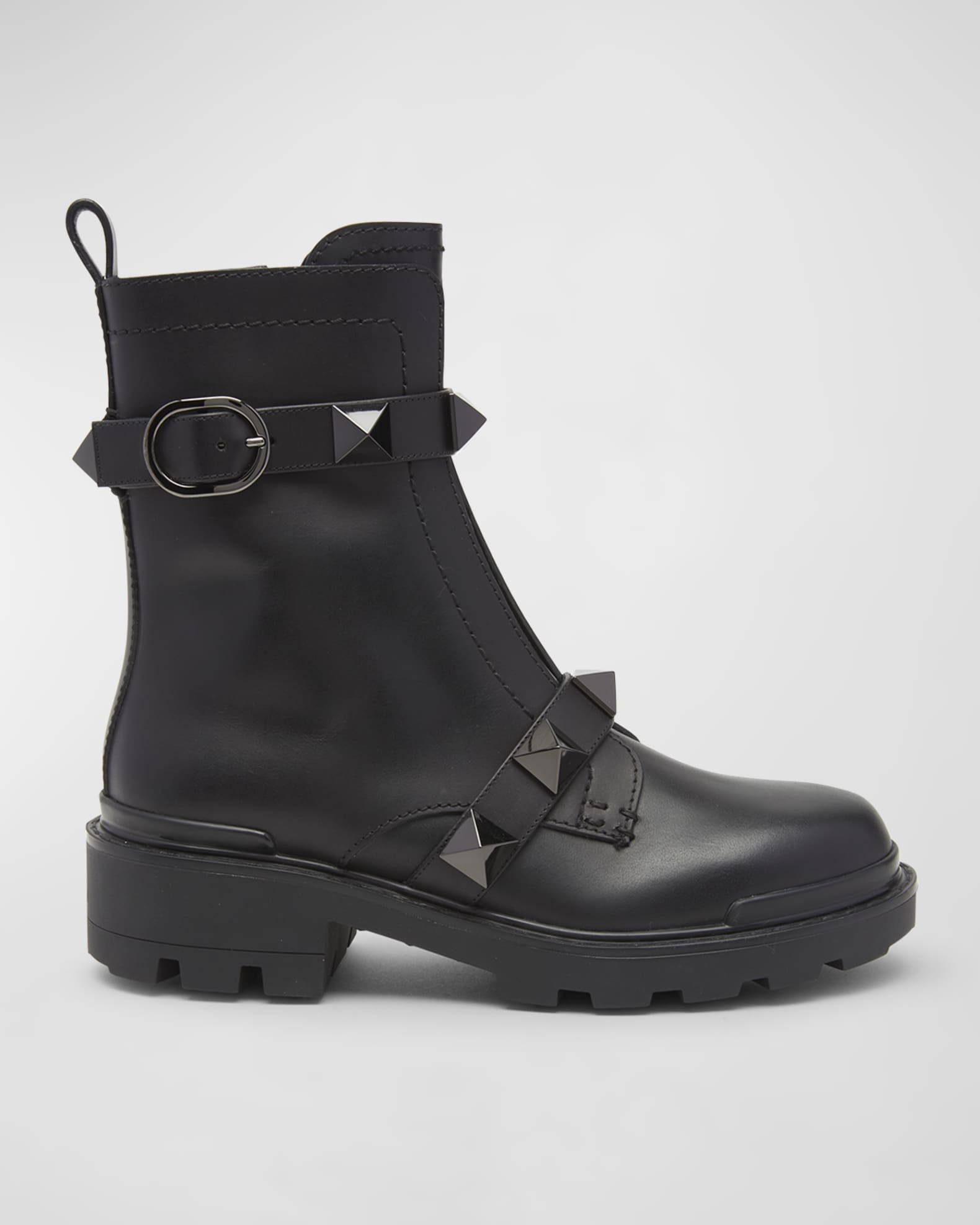 Valentino ruffle combat boots hot sale