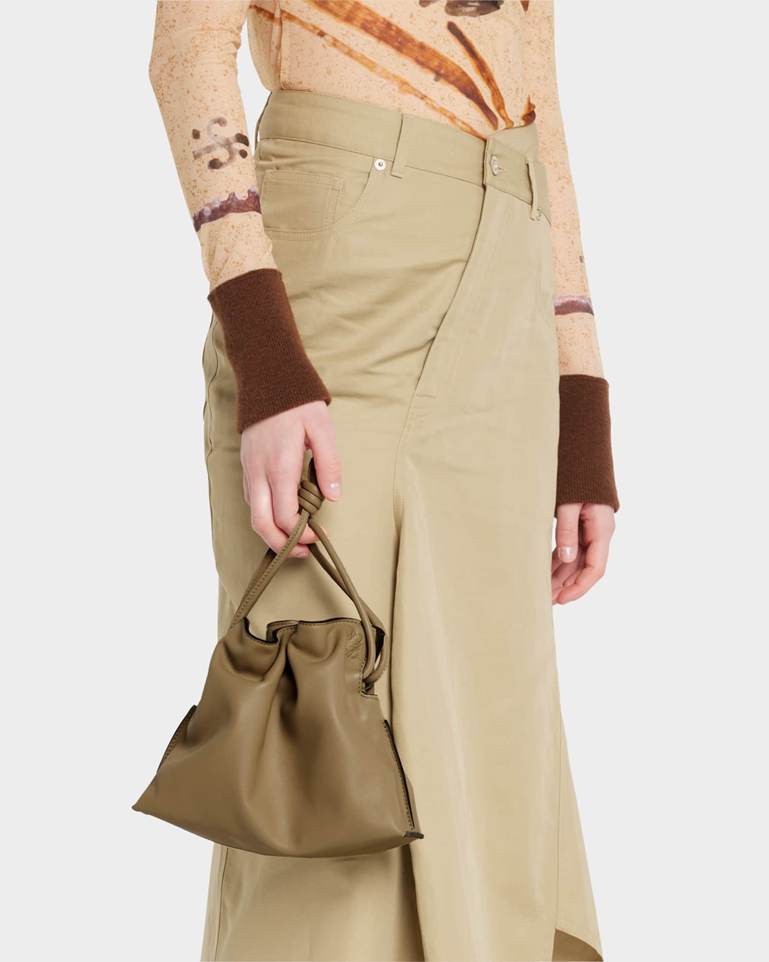 Loewe Flamenco Mini Clutch Bag in Napa Leather with Blind