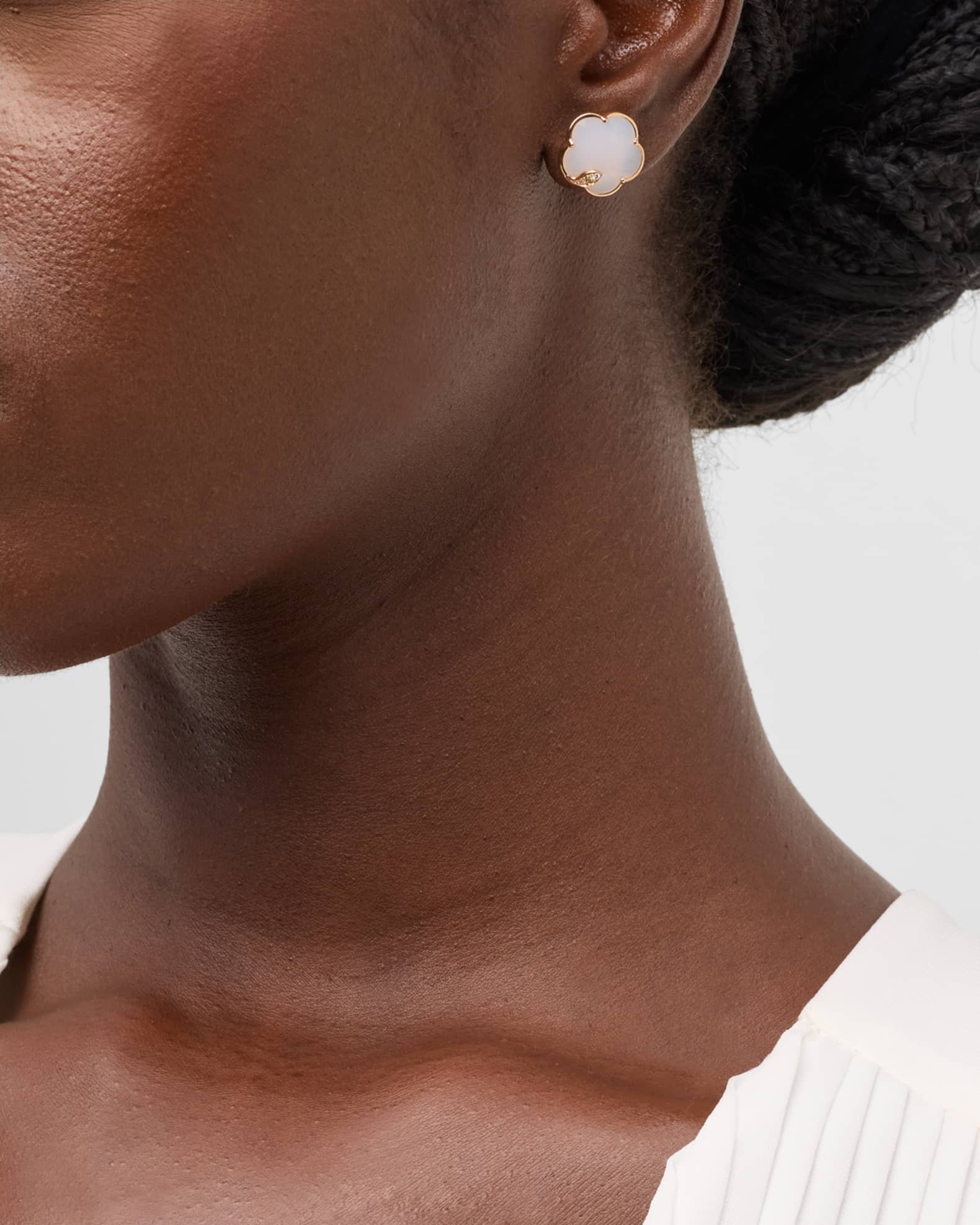 18k Rose Gold Joli Stud Earrings with Diamonds 1