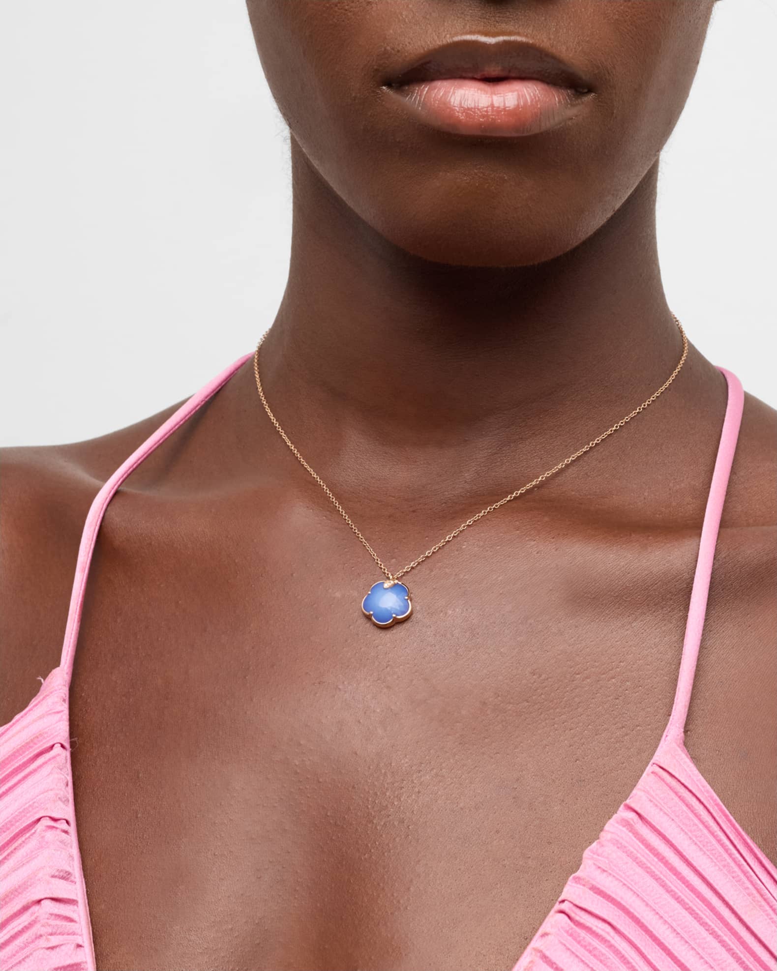 18k Rose Gold Joli Necklace with Diamonds 1