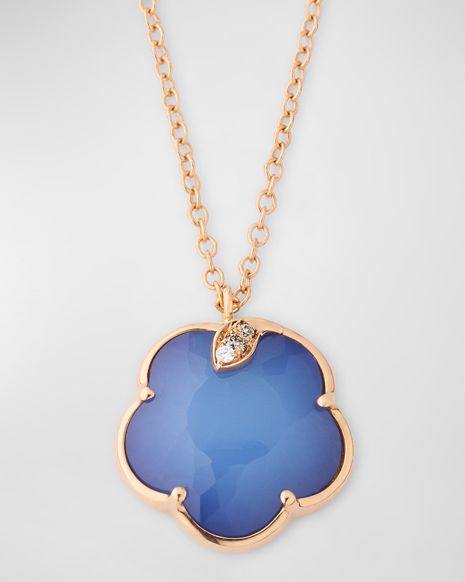18k Rose Gold Joli Necklace with Diamonds 0