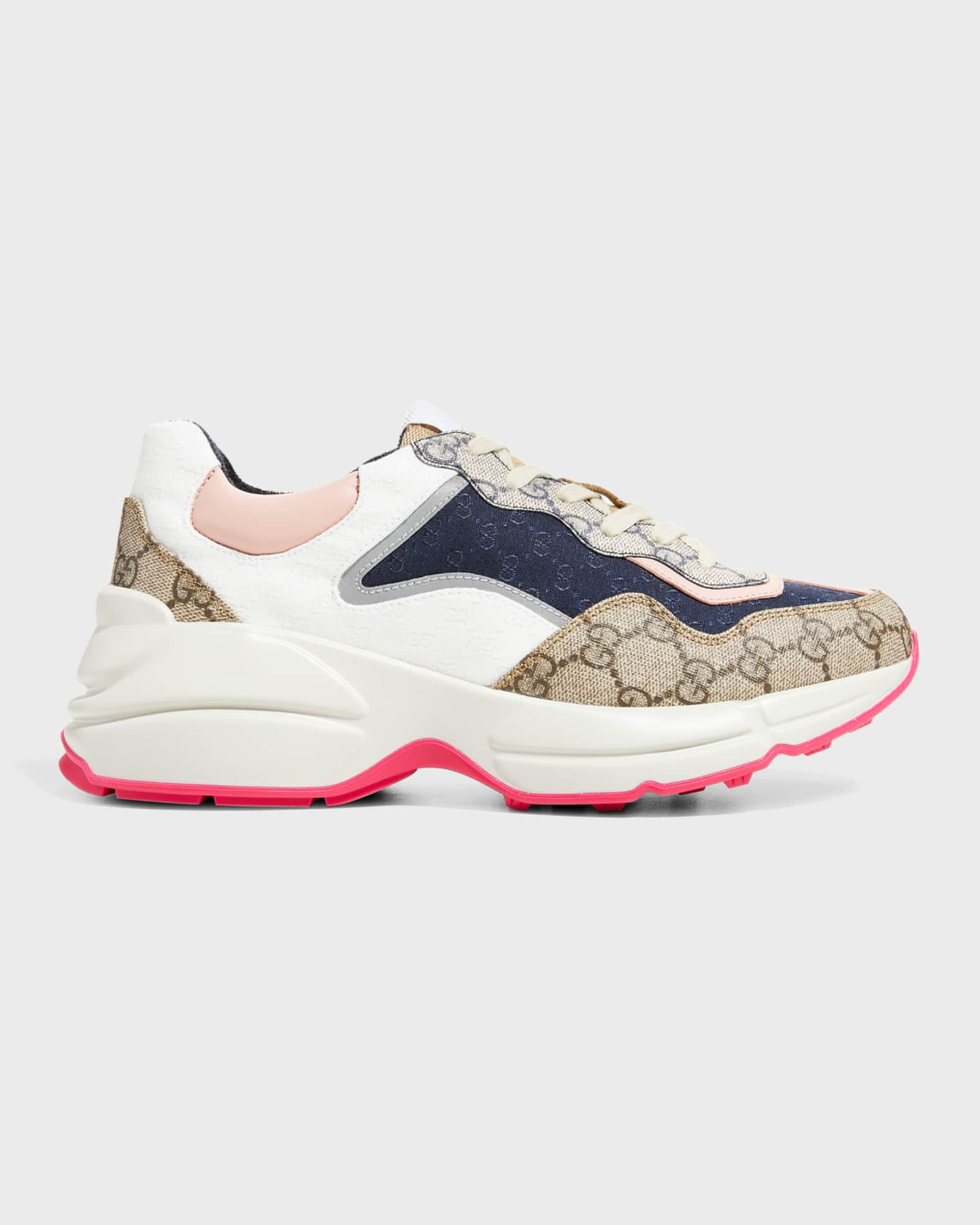 Gucci Rhyton Mixed GG Runner Sneakers | Neiman Marcus