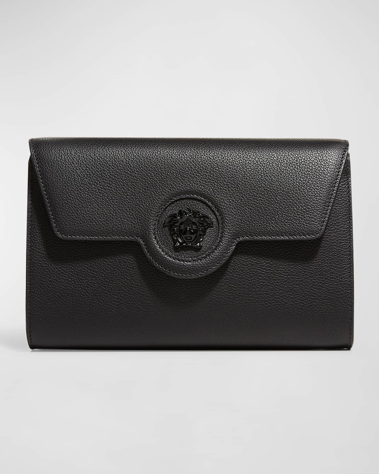 Versace La Medusa Tonal Leather Wallet Crossbody Bag | Neiman Marcus