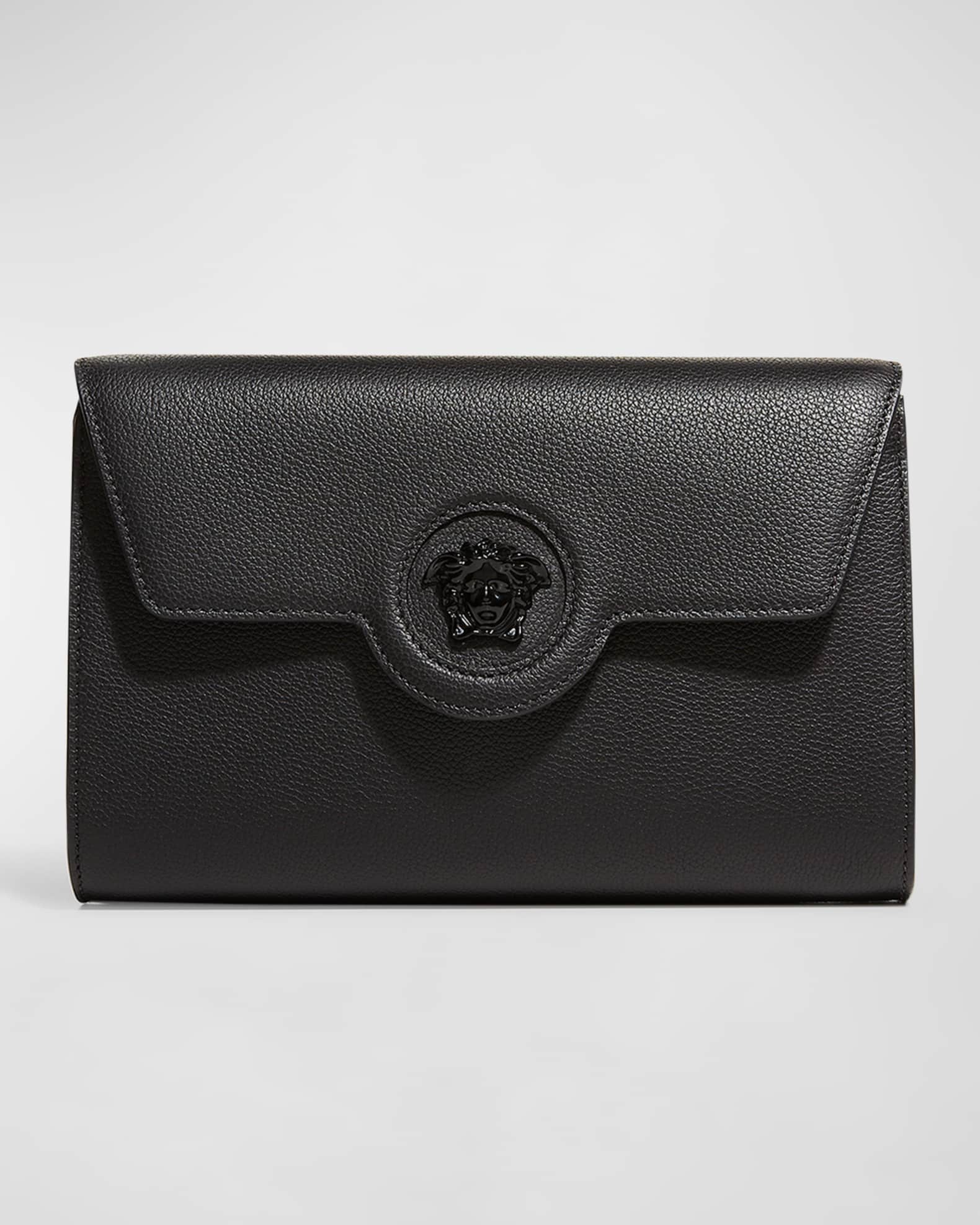 Versace La Medusa Tonal Leather Wallet Crossbody Bag Neiman Marcus