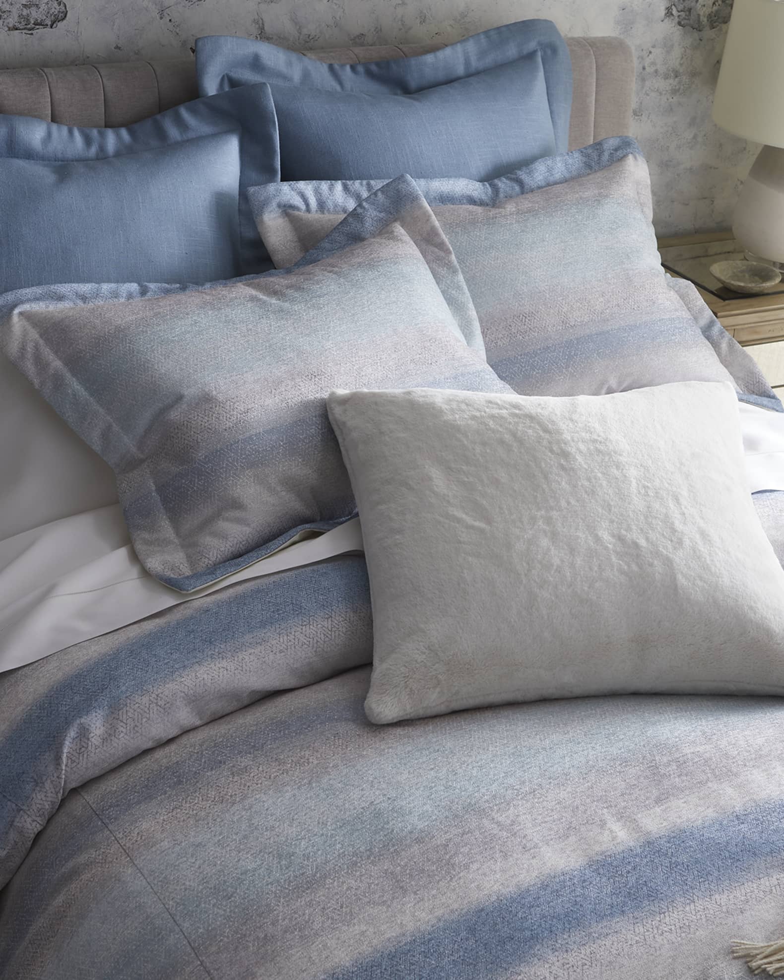 Olivia Quido Allister Solid Linen European Sham Neiman Marcus