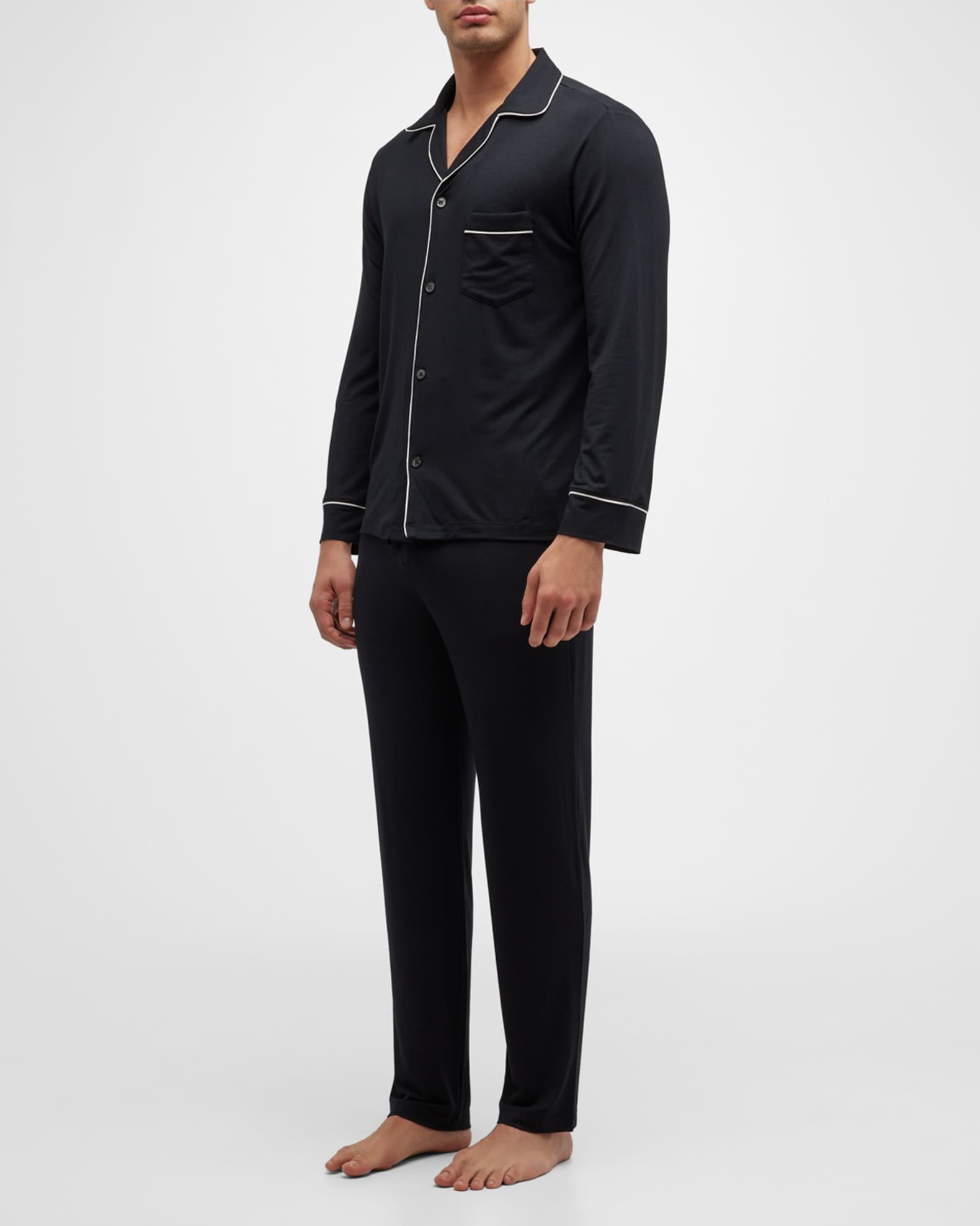 Eberjey Men's William Long-Sleeve Pajama Set | Neiman Marcus