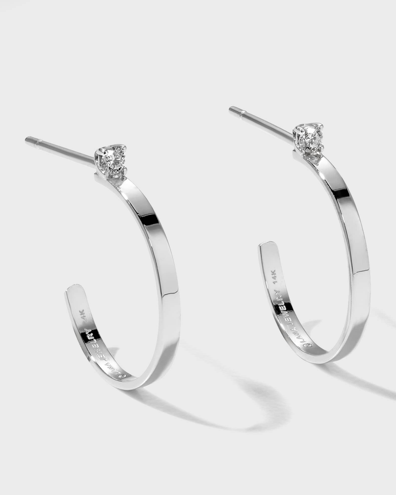 Solo Diamond Hoop Earrings 0