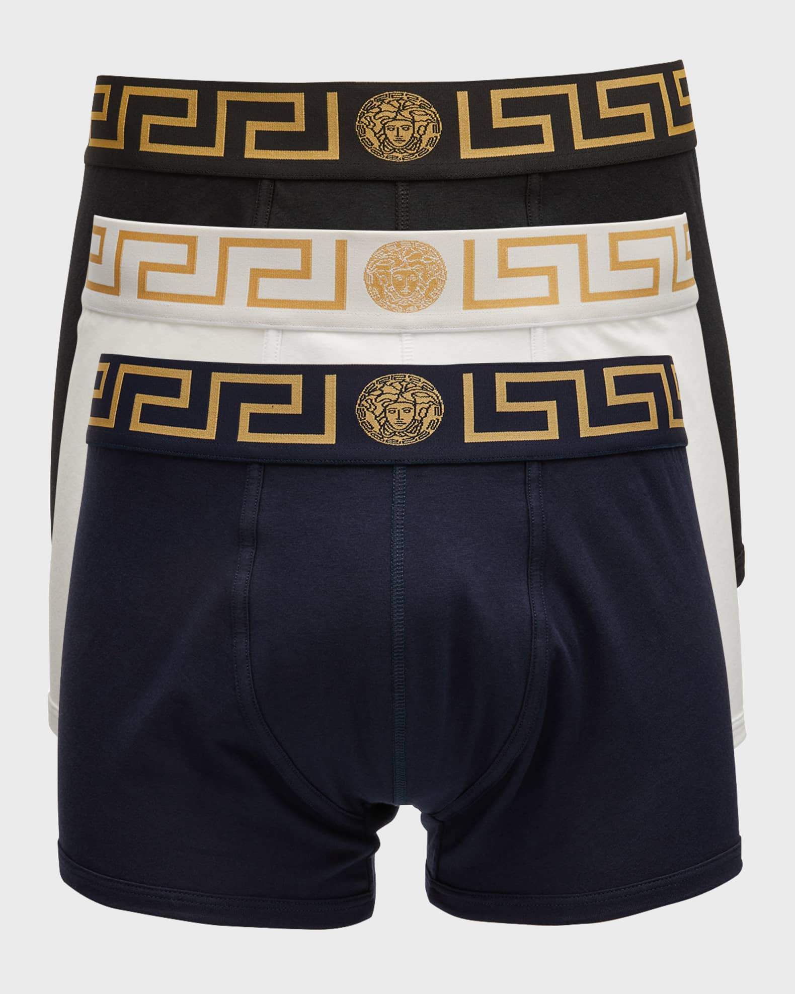当社の Greca Rise Low 3-Pack Men's Versace Trunk Marcus Neiman | 下着・アンダーウェア