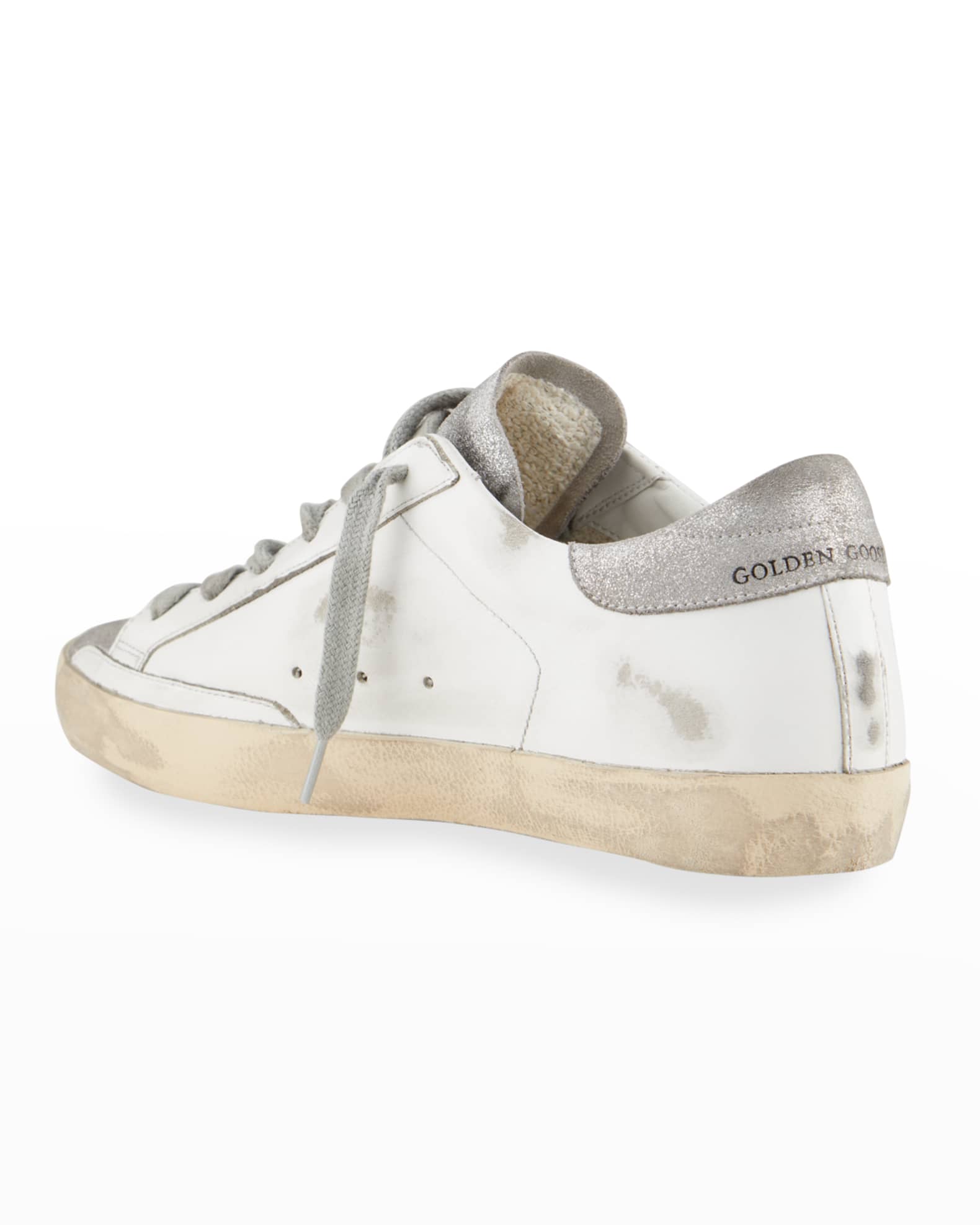 metallic golden goose sneakers