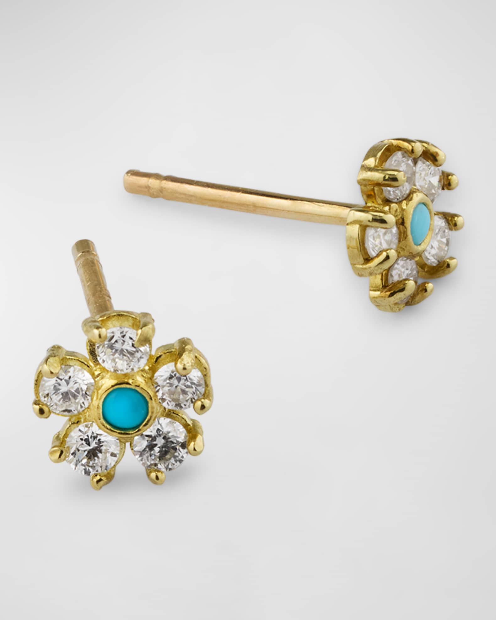 Jennifer Meyer Diamond Flower Stud Earrings Neiman Marcus