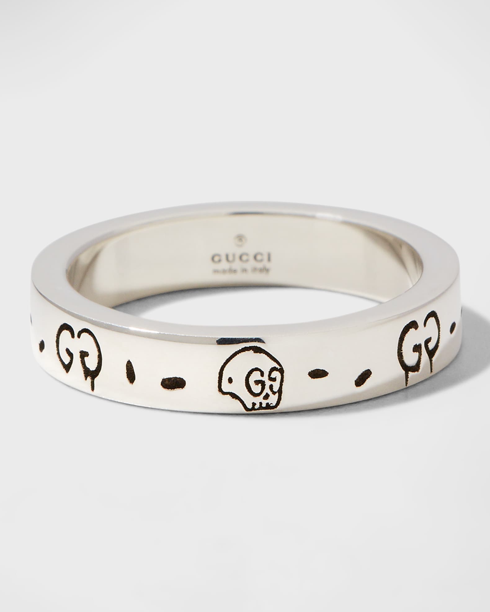 Gucci Men's GG Sterling Silver Ring