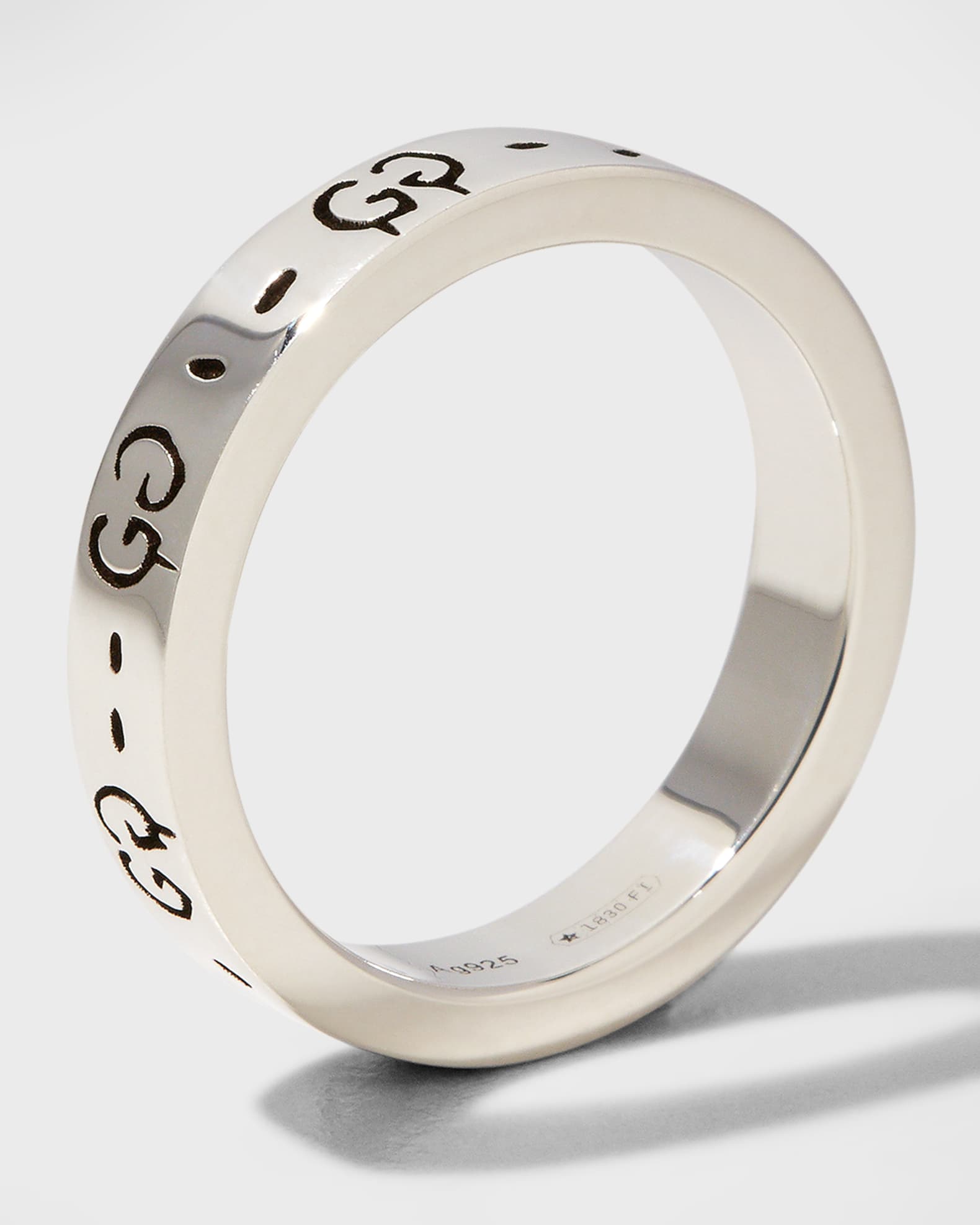 Gucci silver ghost 4mm ring 2025