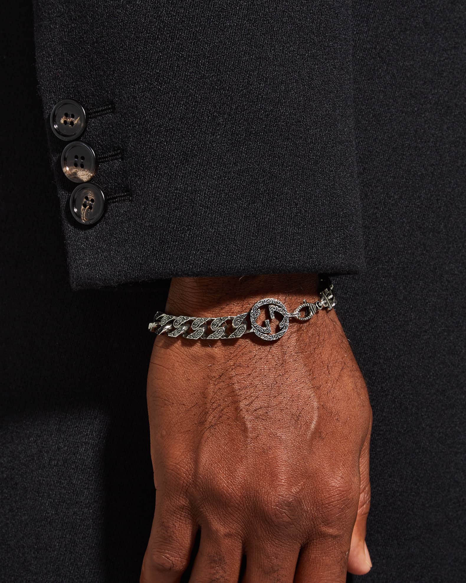Gucci Interlocking G Bracelet in Metallic Silver