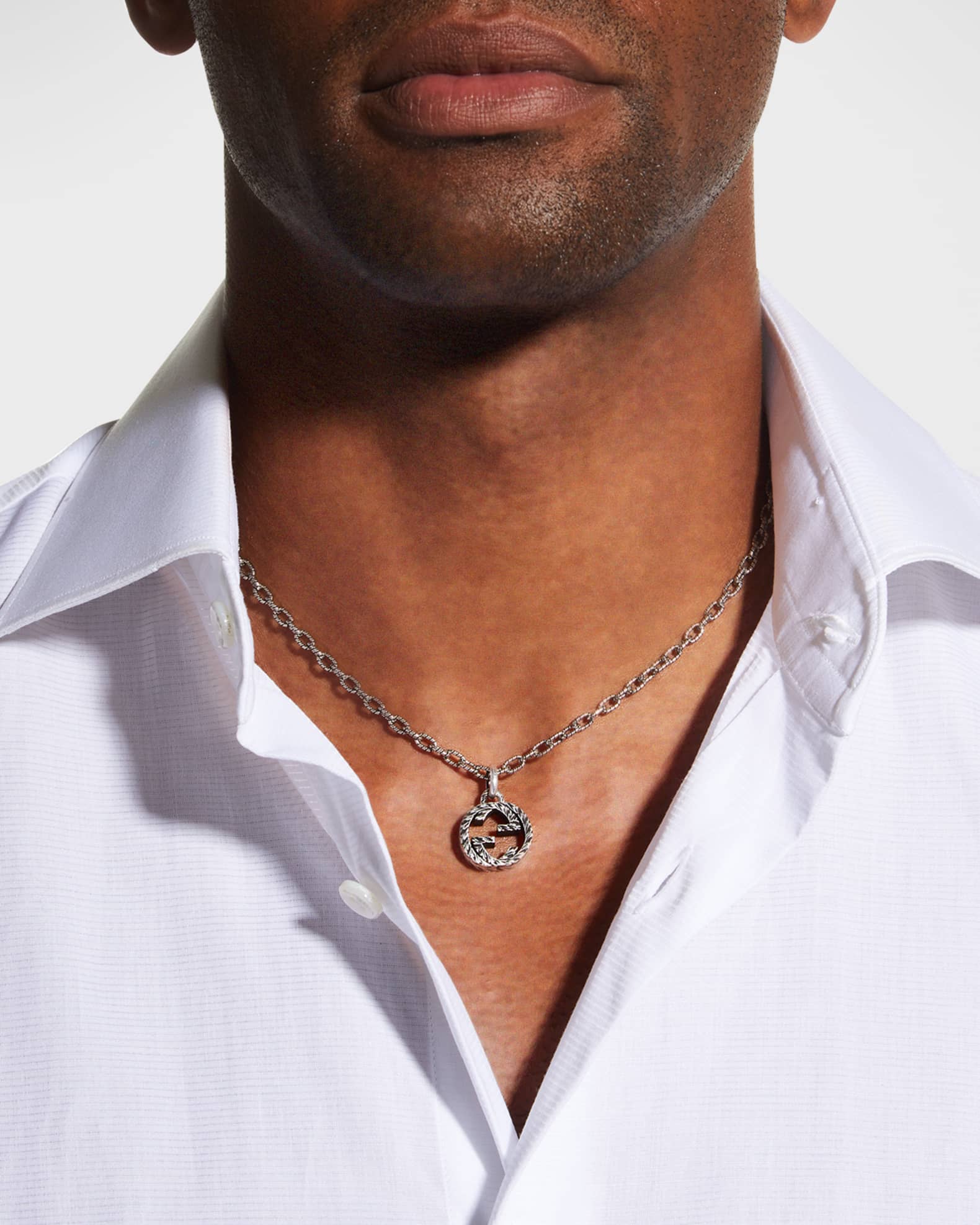 Gucci Men's Interlocking G Pendant Necklace