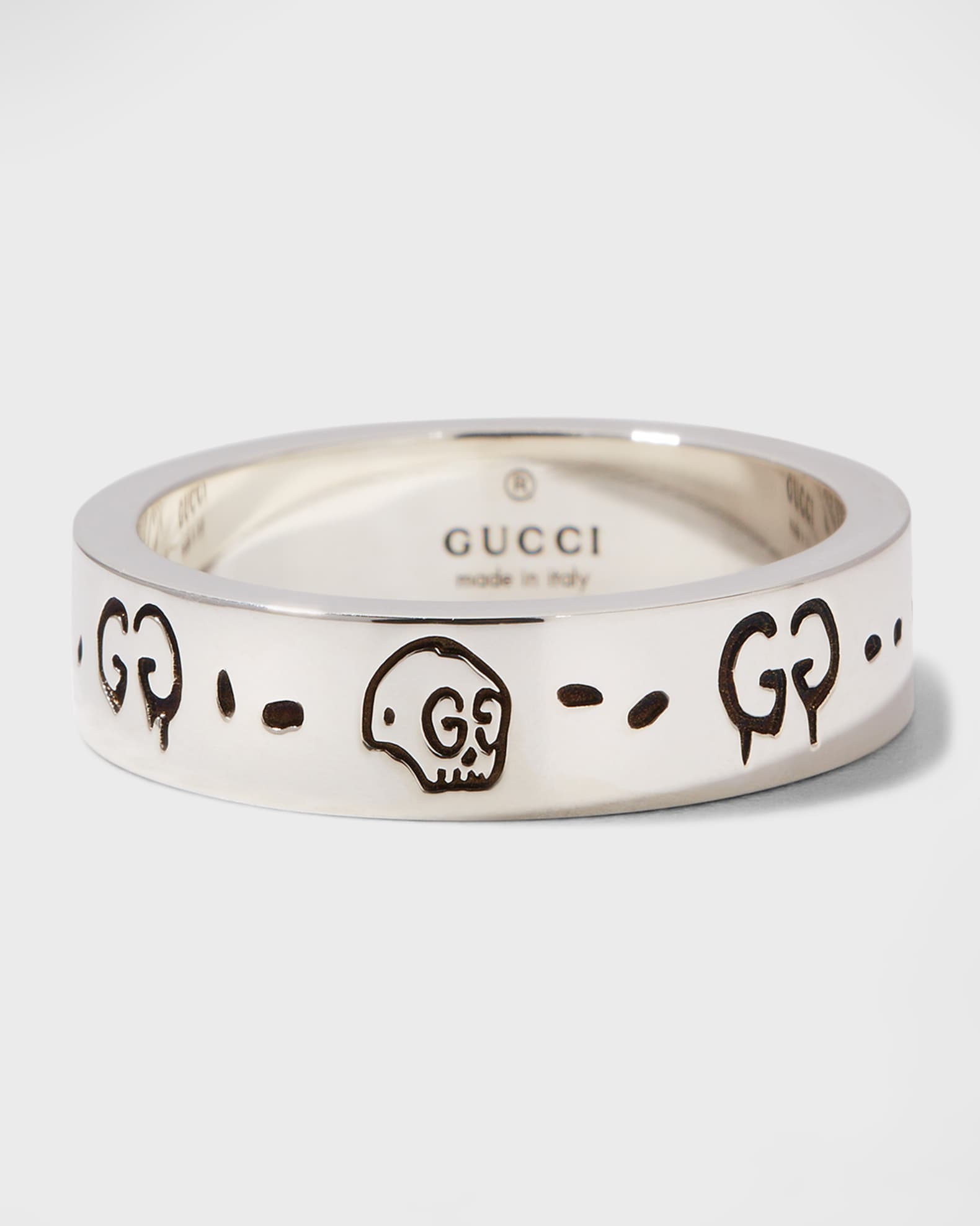 gebed boog peper Gucci Ghost 6mm Sterling Silver Ring | Neiman Marcus