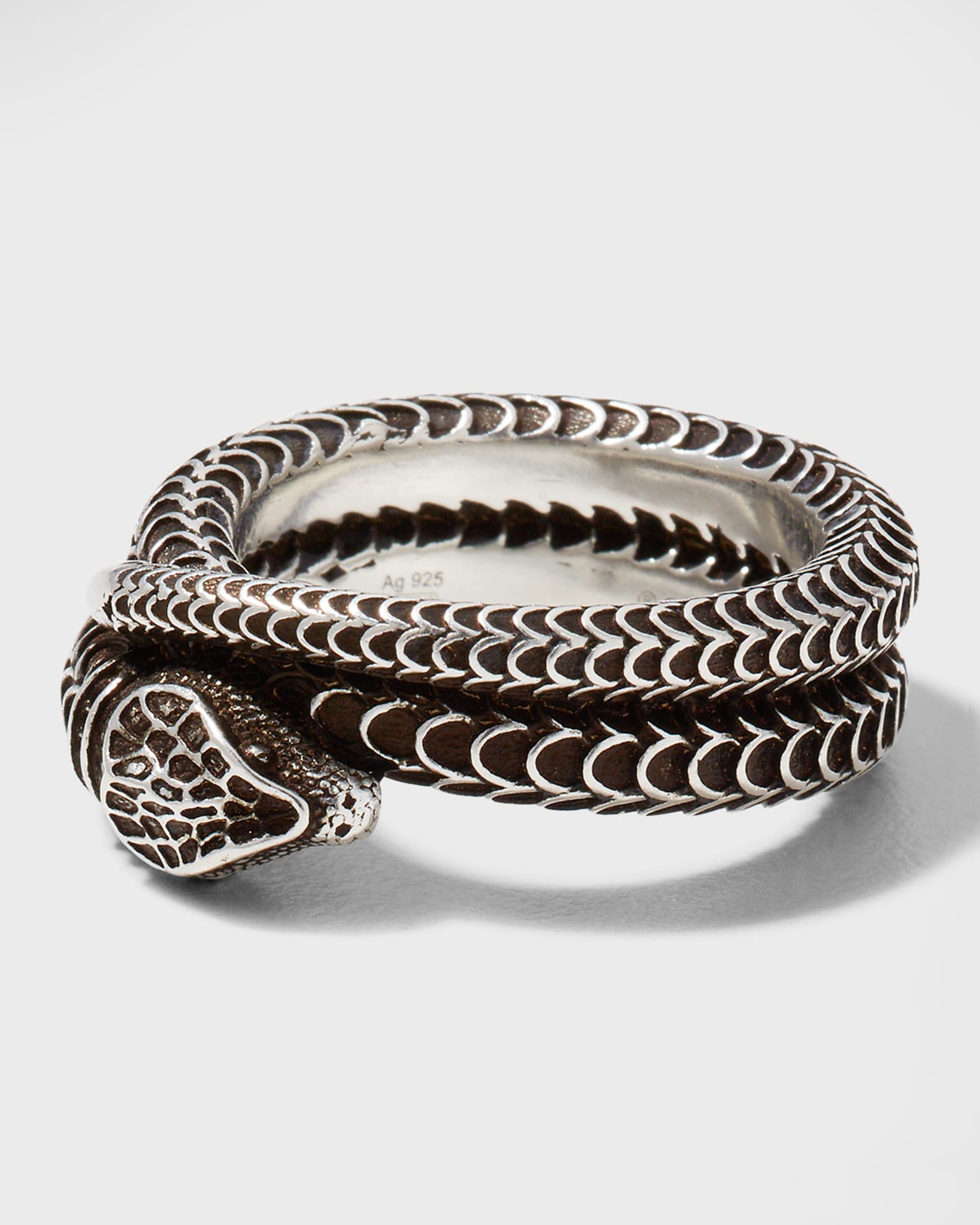 Gucci Silver Garden Snake Ring for Men