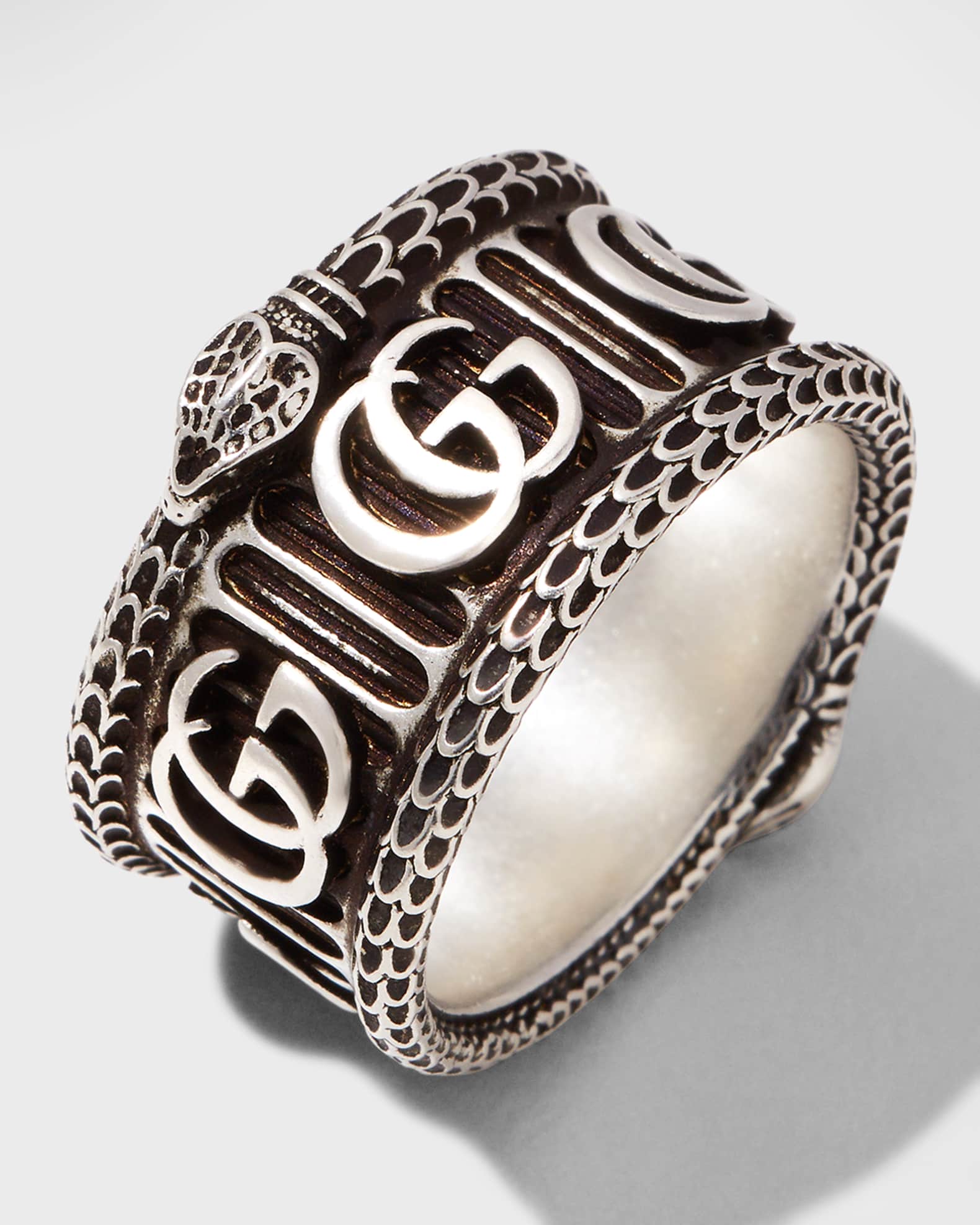 Gucci Men's GG Marmont Snake Ring Neiman Marcus