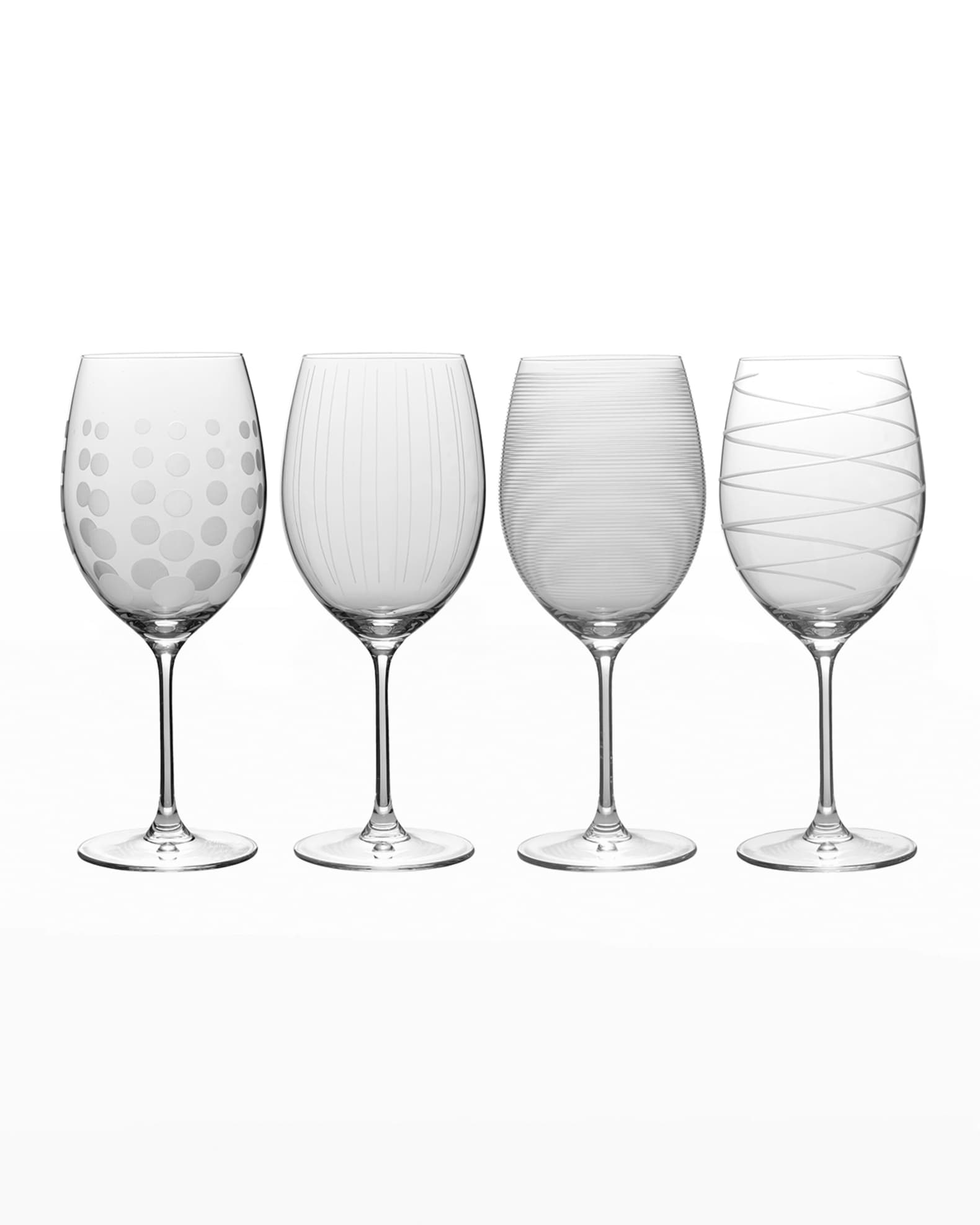 Set of 4 Mikasa Cheers Crystal Red Wine Glasses 